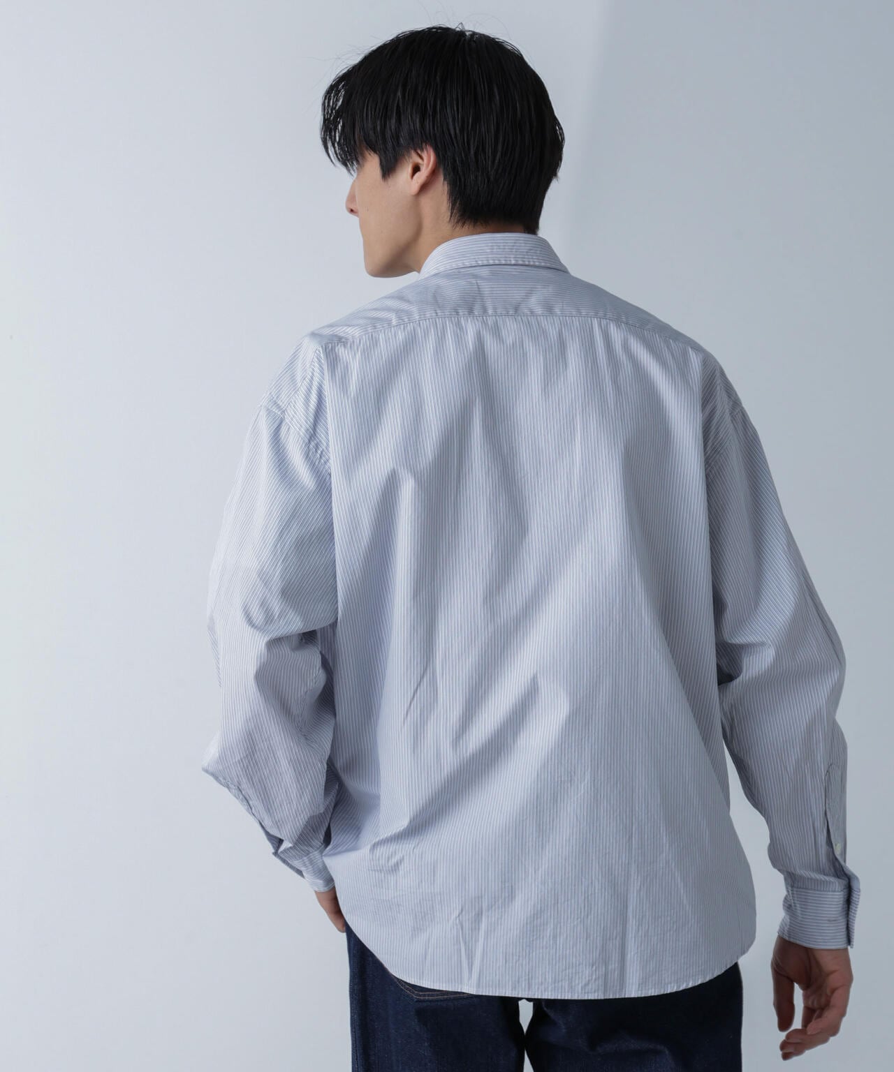 PORTER CLASSIC/ROLL UP STRIPE SHIRT 6704120089