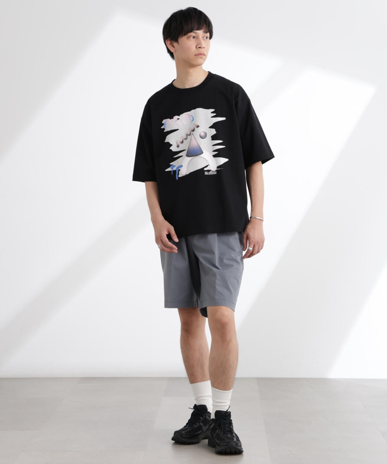「MOFFISIE」1.0オリジナルプリント Tシャツ 半袖 6725124225