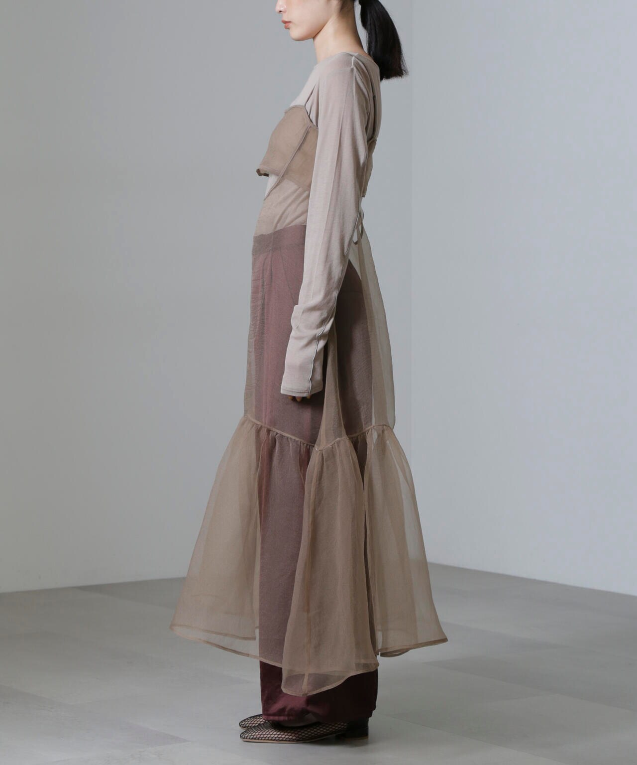 ESTHE/Cut-Out Organza Dress 6714219021
