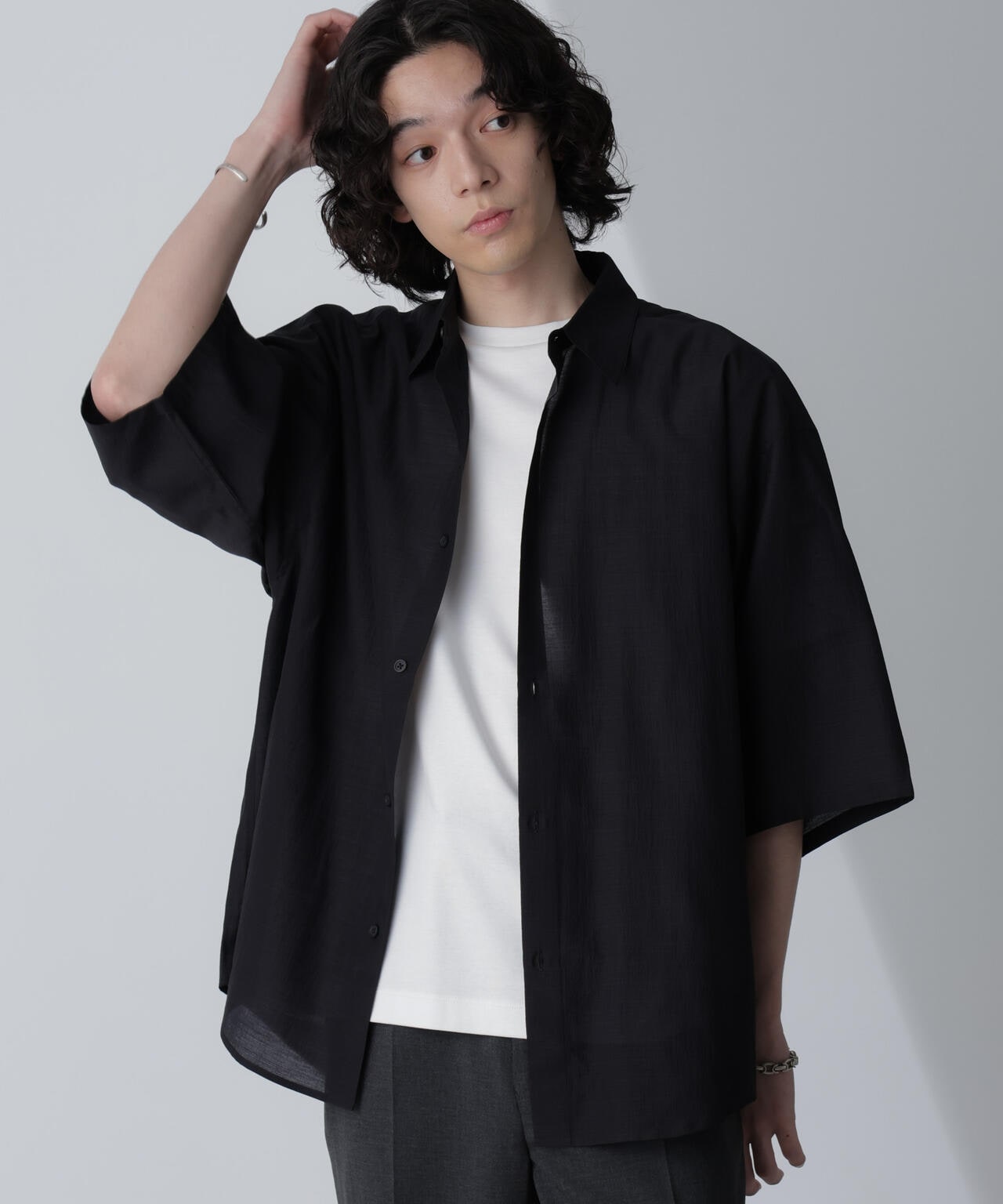 リラックスシアーシャツ 半袖 6724121231