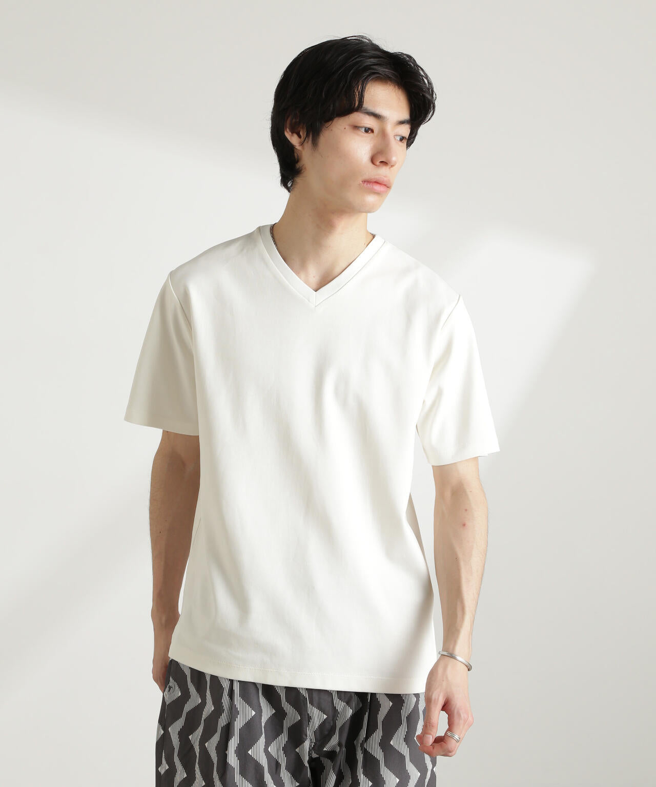 ダブルスムースVネックTシャツ 半袖 6725124214