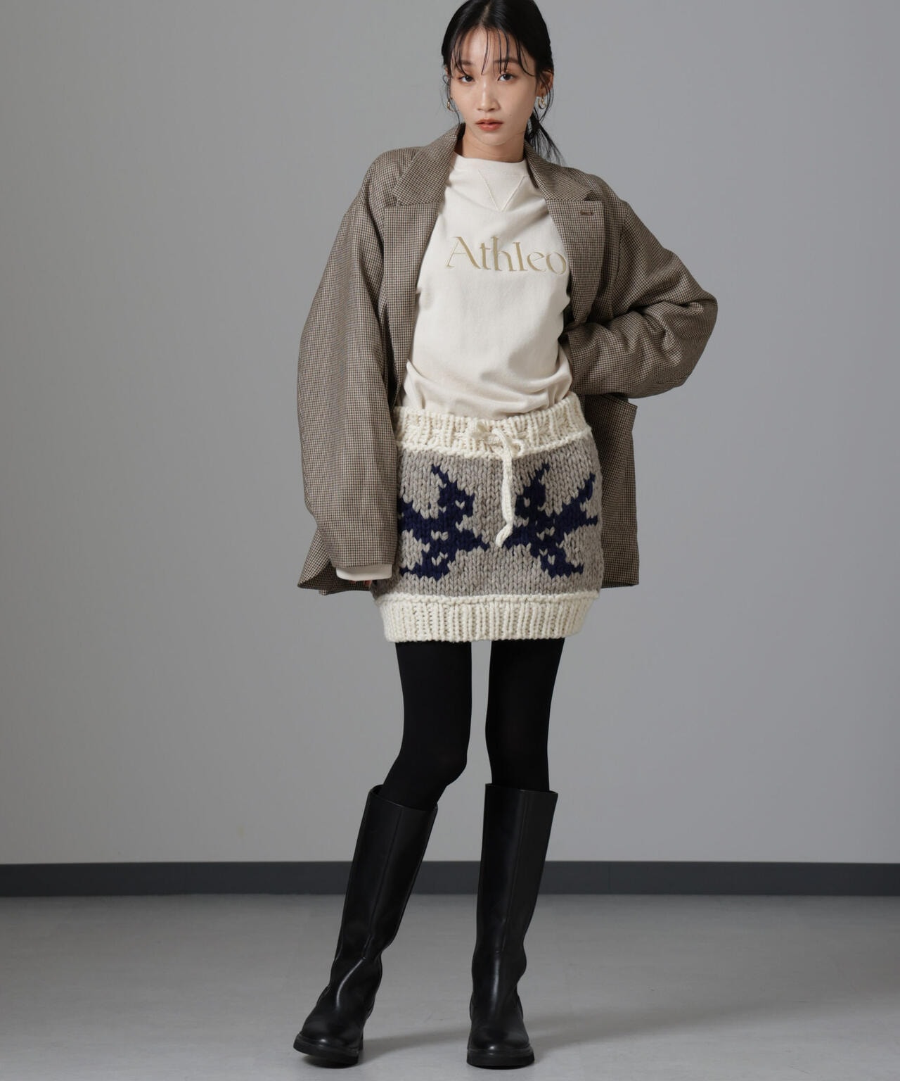 RhodolirioN/Cowichan Two-way Sweater 6714222053