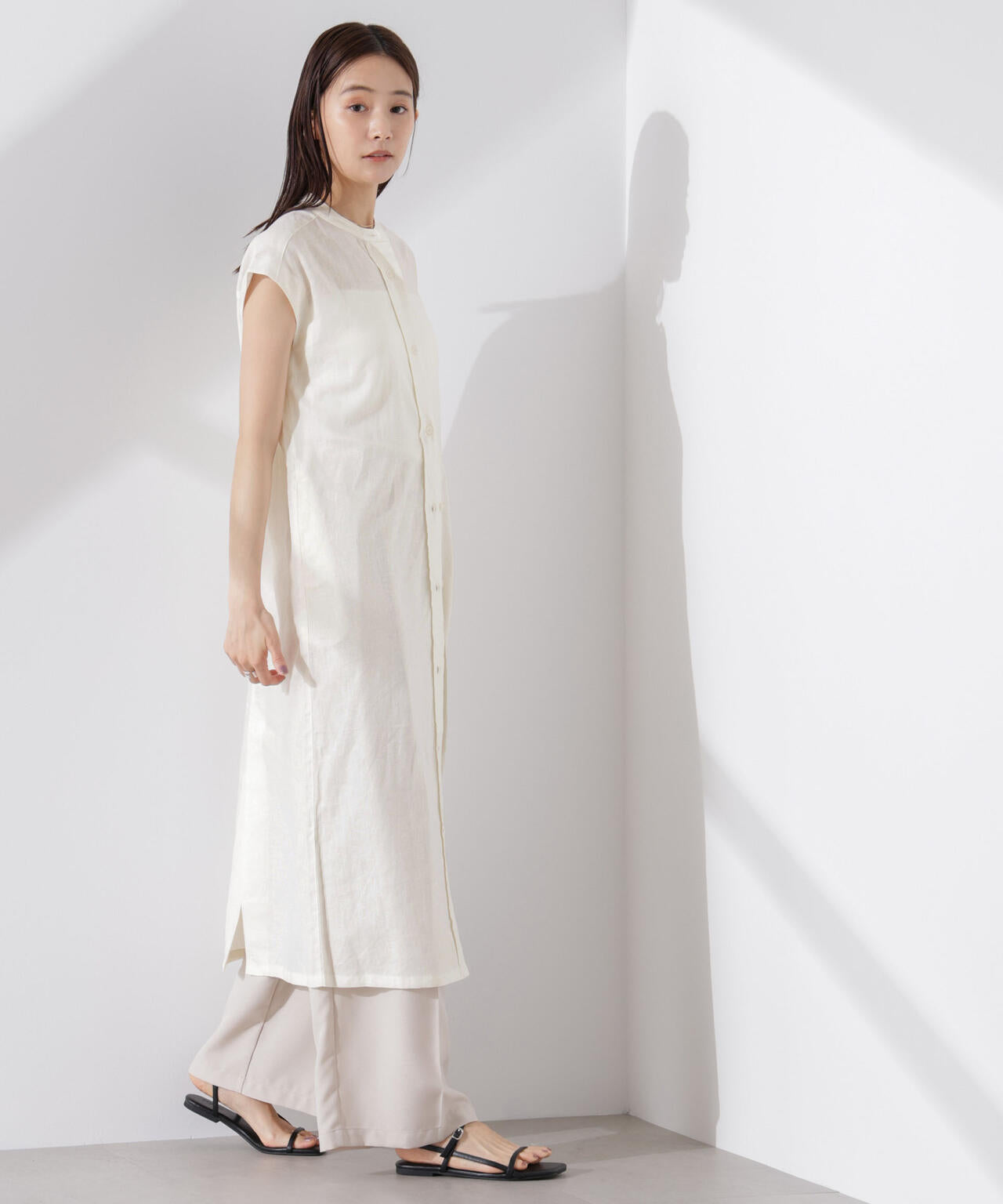 Anti Smell Linen フレンチスリーブワンピース 6735119314