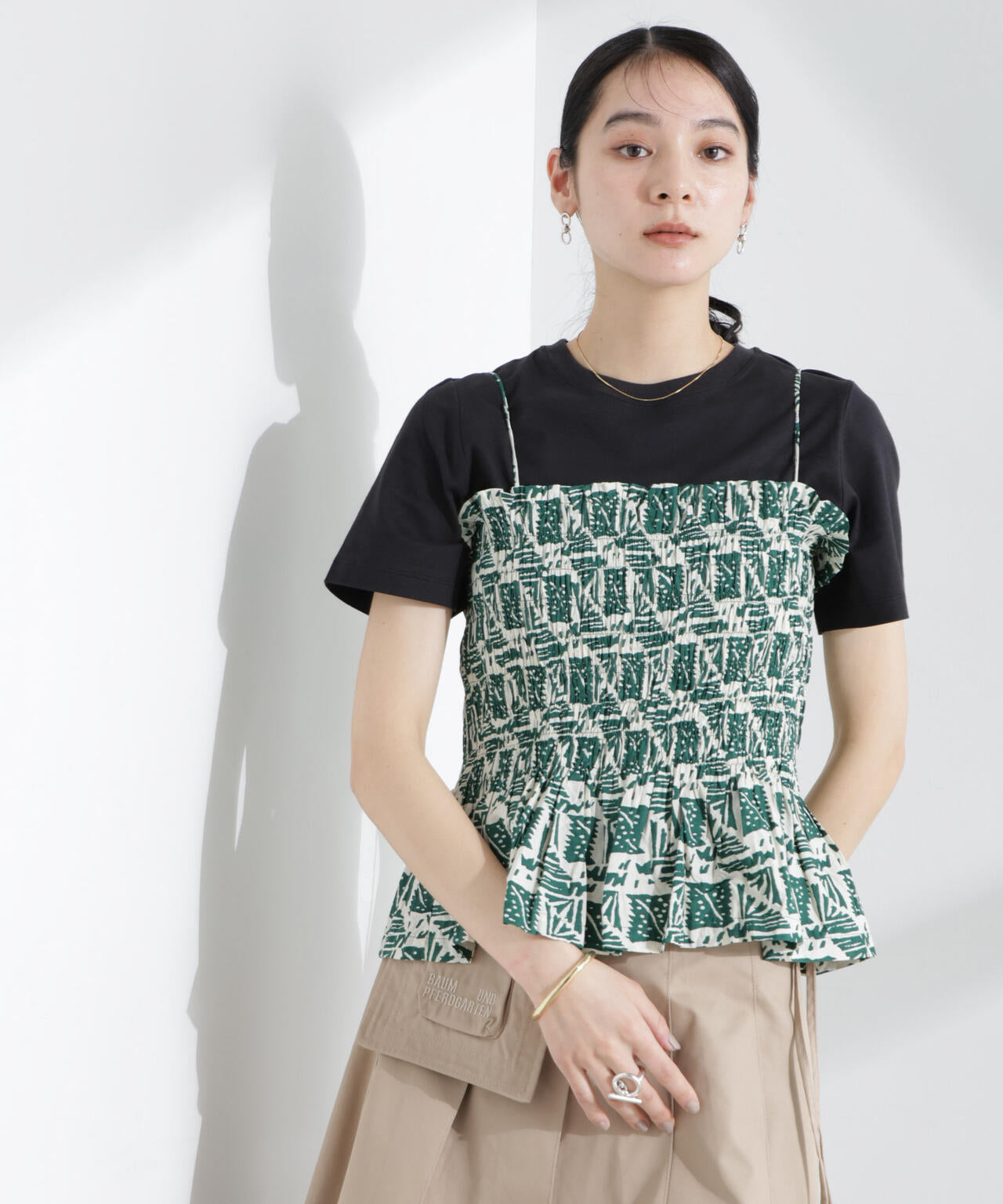 Sara mallika/COTTON POPLIN PRINT CAMI TOP 6715121010