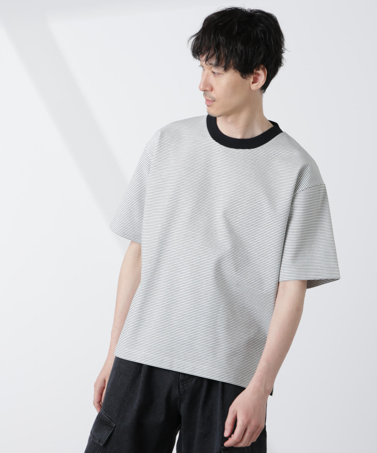ワイドシルエットボーダーTシャツ 6725124232
