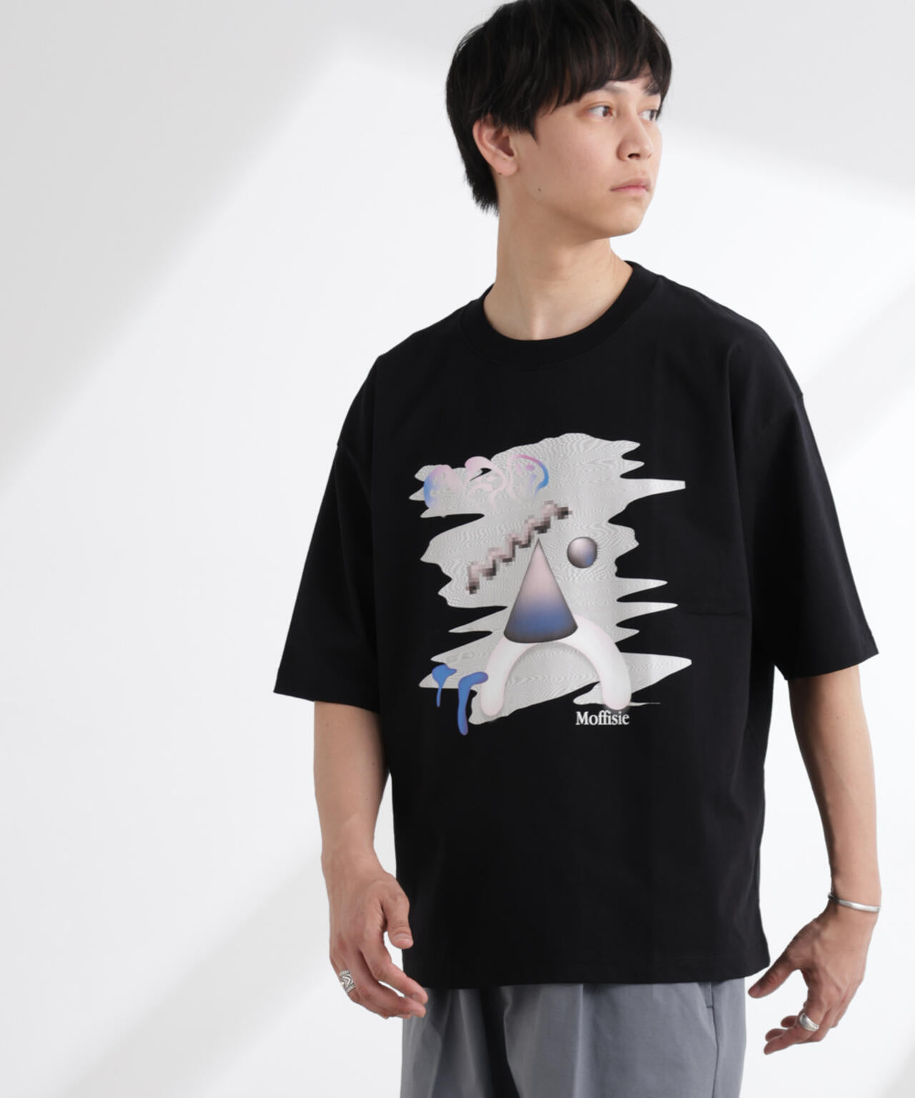 「MOFFISIE」1.0オリジナルプリント Tシャツ 半袖 6725124225