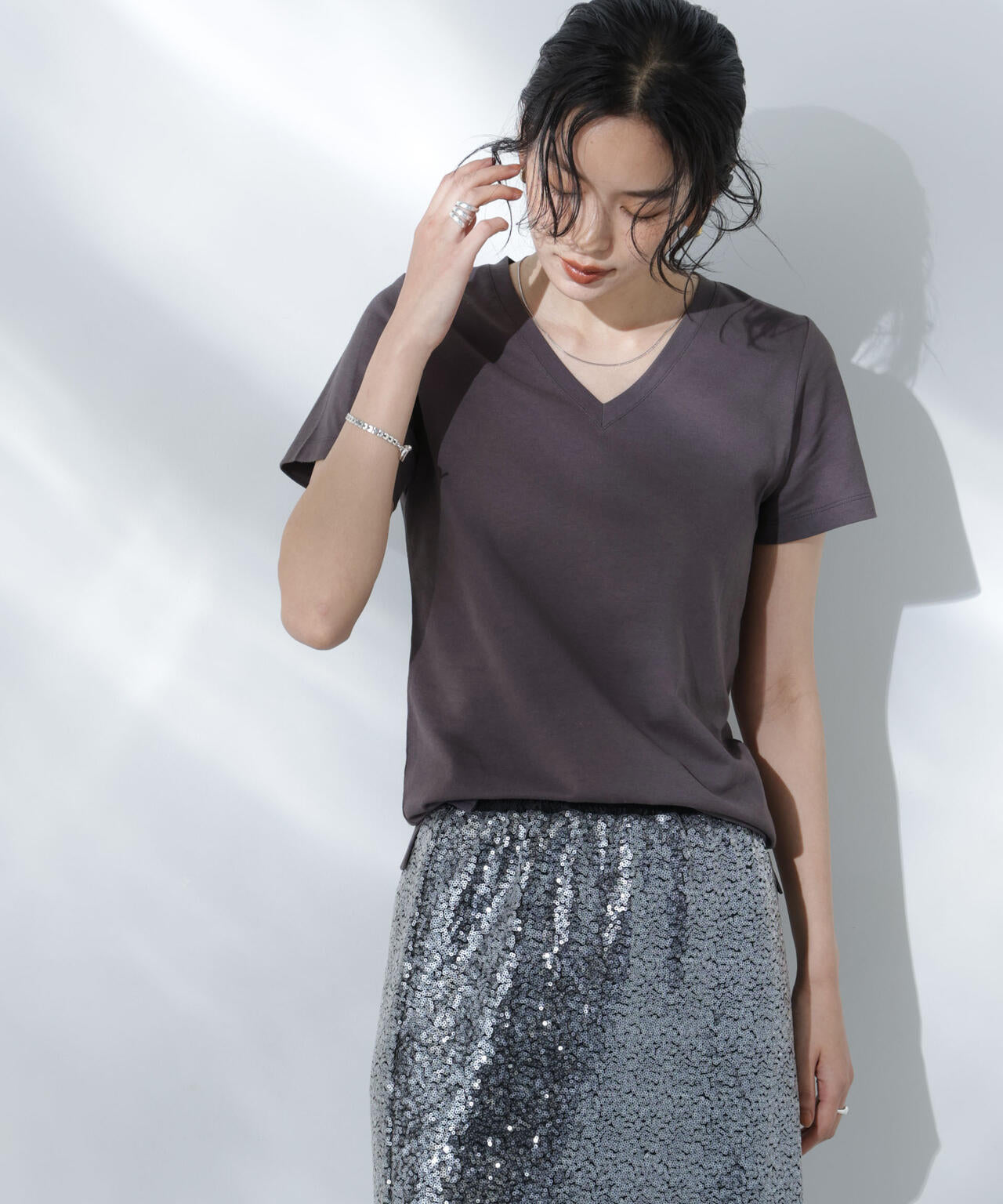 Anti Soaked(R) 汗染み防止VネックTシャツ 6695124301