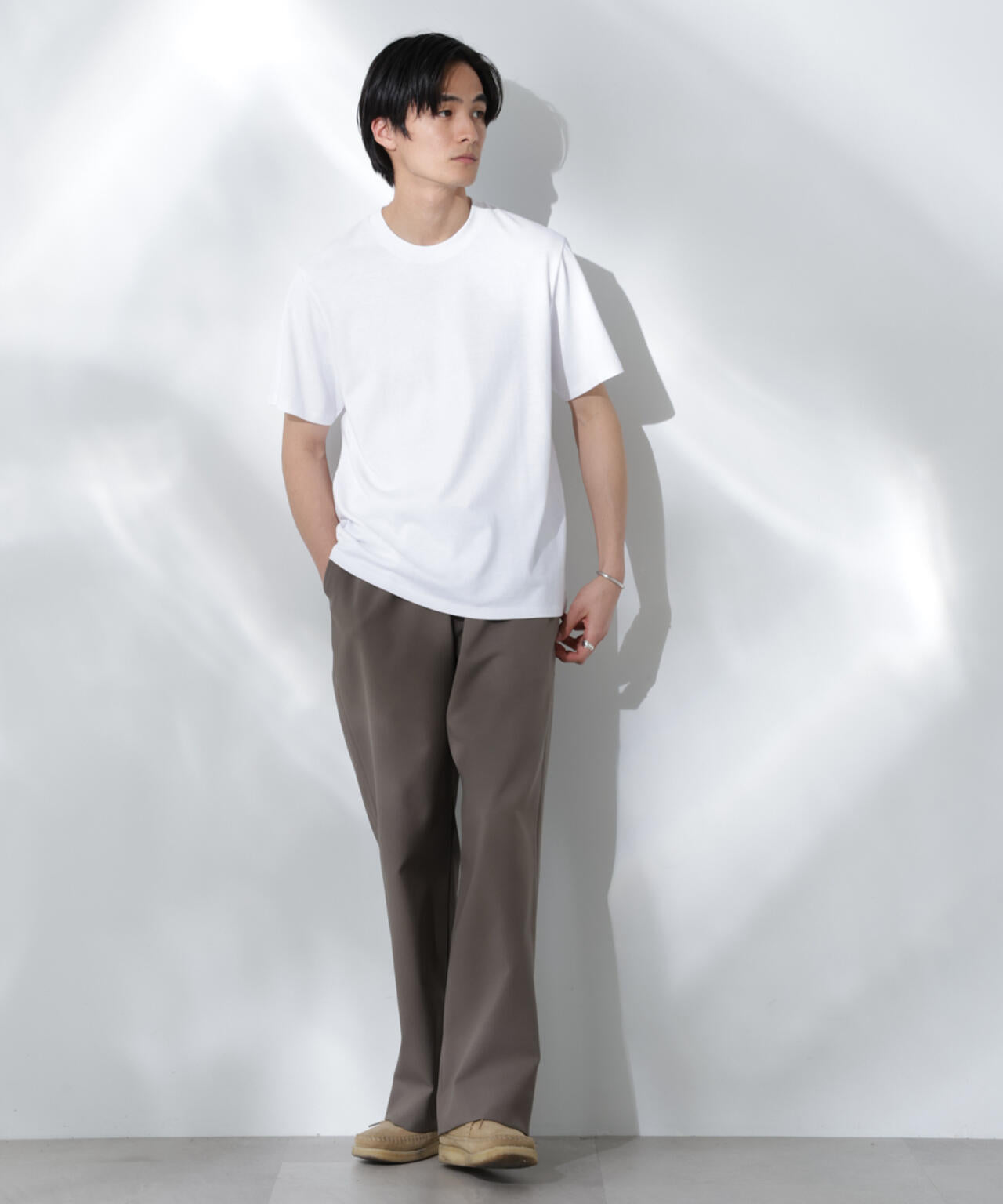 Anti Soaked(R) 汗染み防止 クルーネック レギュラーシルエットTシャツ 6685124202