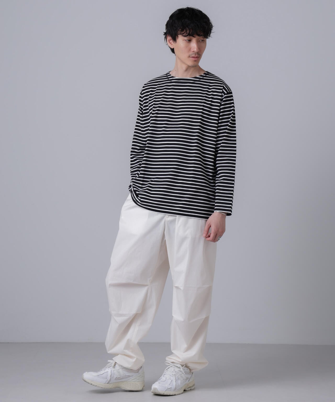 「NJ/CLUB」HOMESTOCKボーダーボートネックTシャツ 6684223201