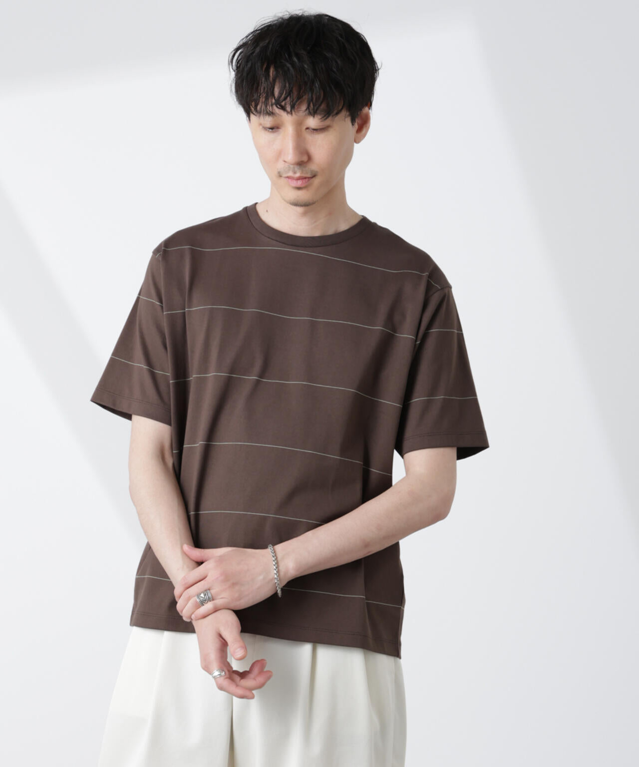 パネルボーダーTシャツ 半袖 6725124230