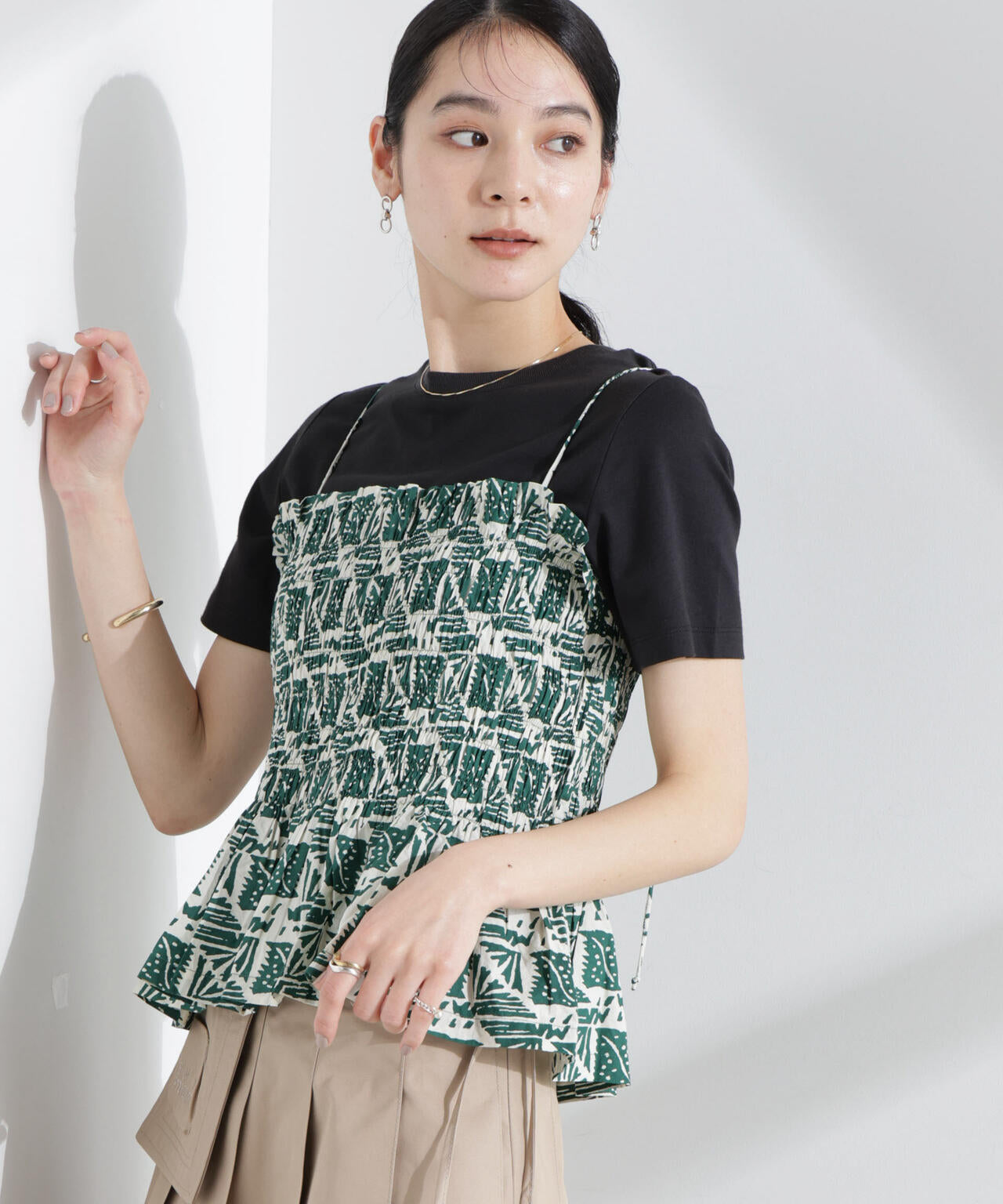 Sara mallika/COTTON POPLIN PRINT CAMI TOP 6715121010