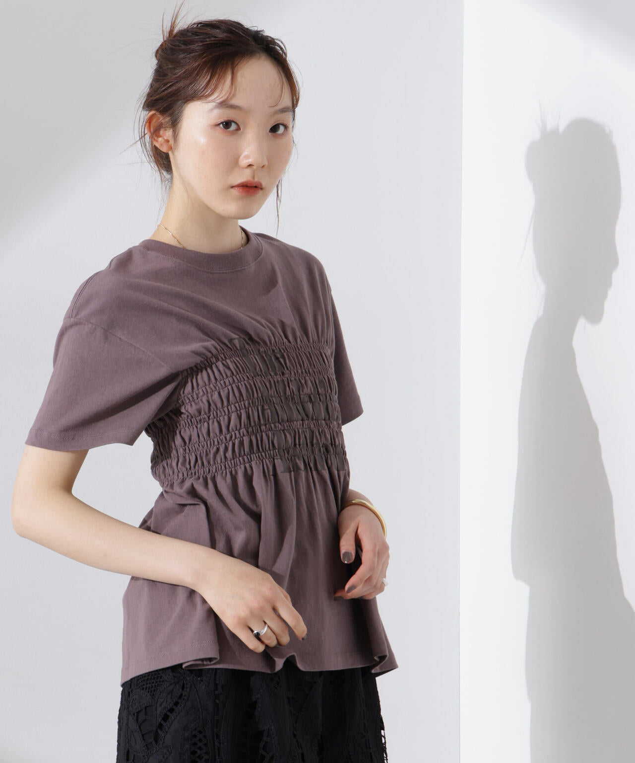 RUSSELL ATHLETIC/別注 Jersey Shirring T 6715124035