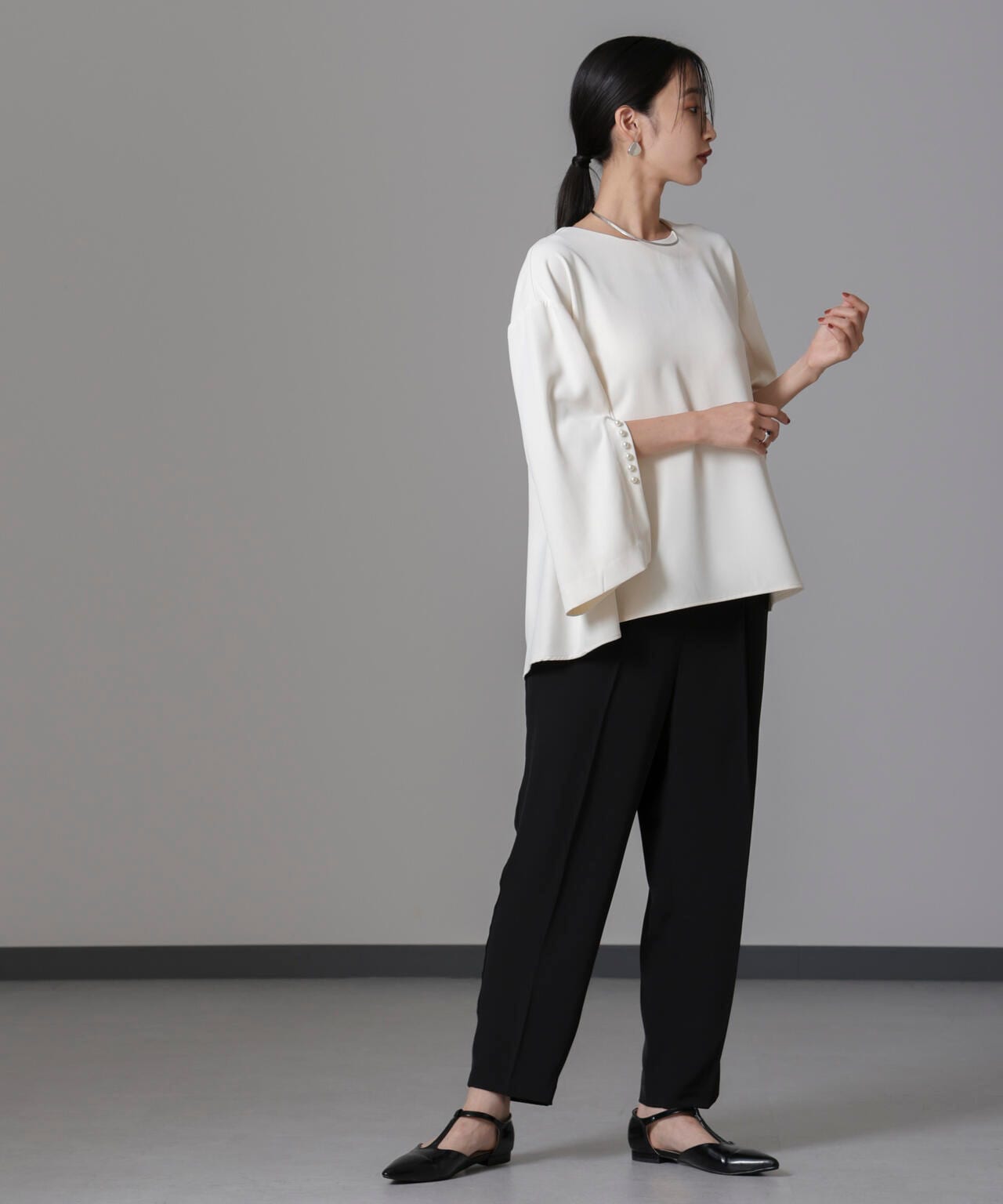 troisiemechaco/DOUBLE CLOTH セットアップパンツ 6714229002