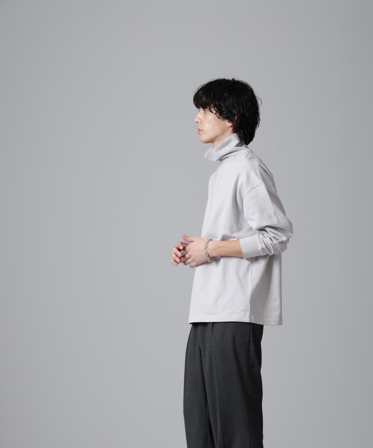 タートルカットミニ裏毛Tシャツ 長袖 6724223235