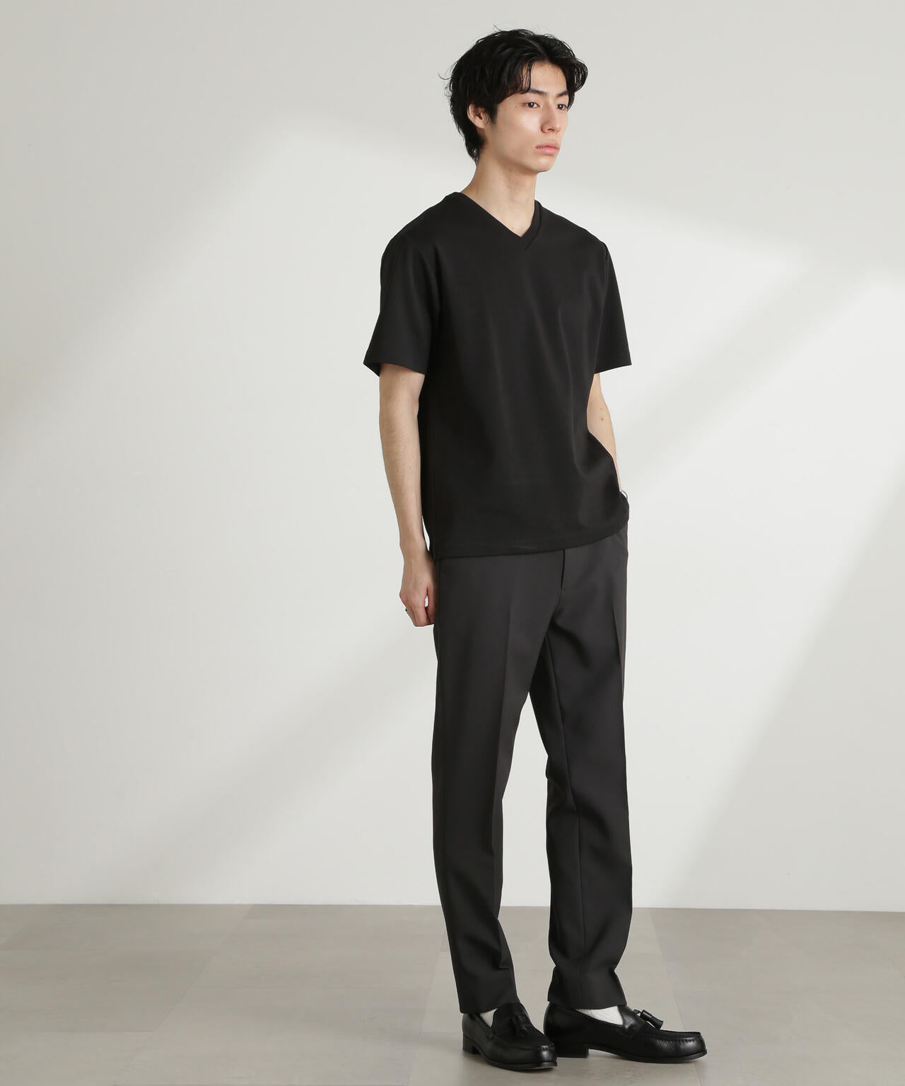 ダブルスムースVネックTシャツ 半袖 6725124214