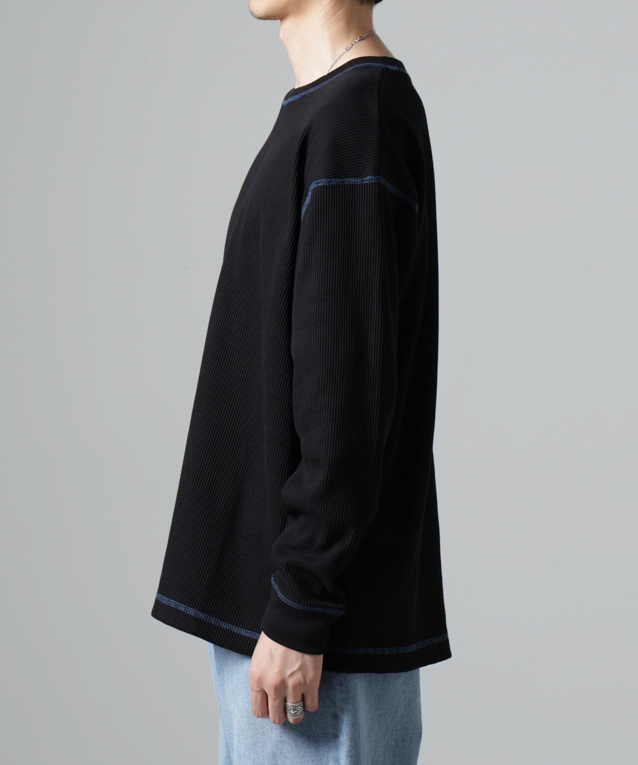 ステッチワッフルTシャツ 長袖 6724223240