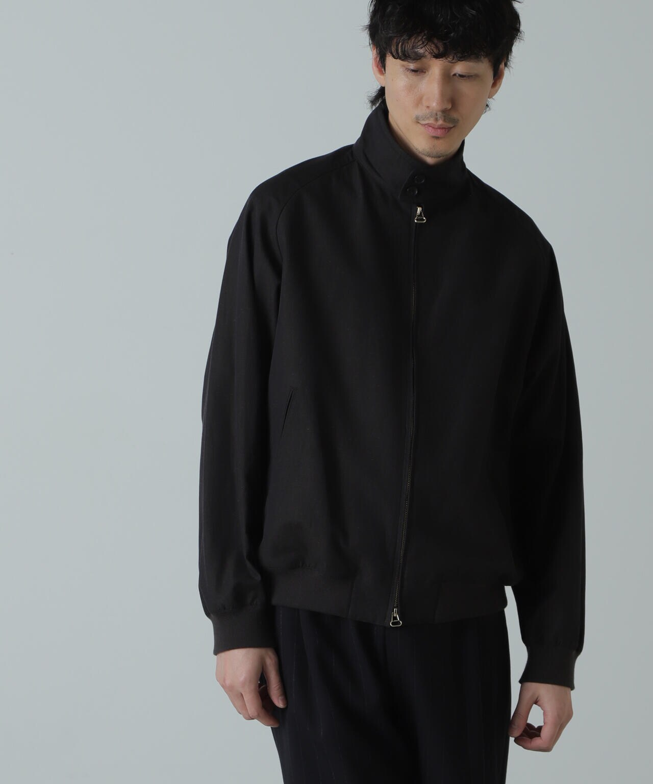 AB.コットンラミー ネップシャンブレーハリトンジャケット 6684112228