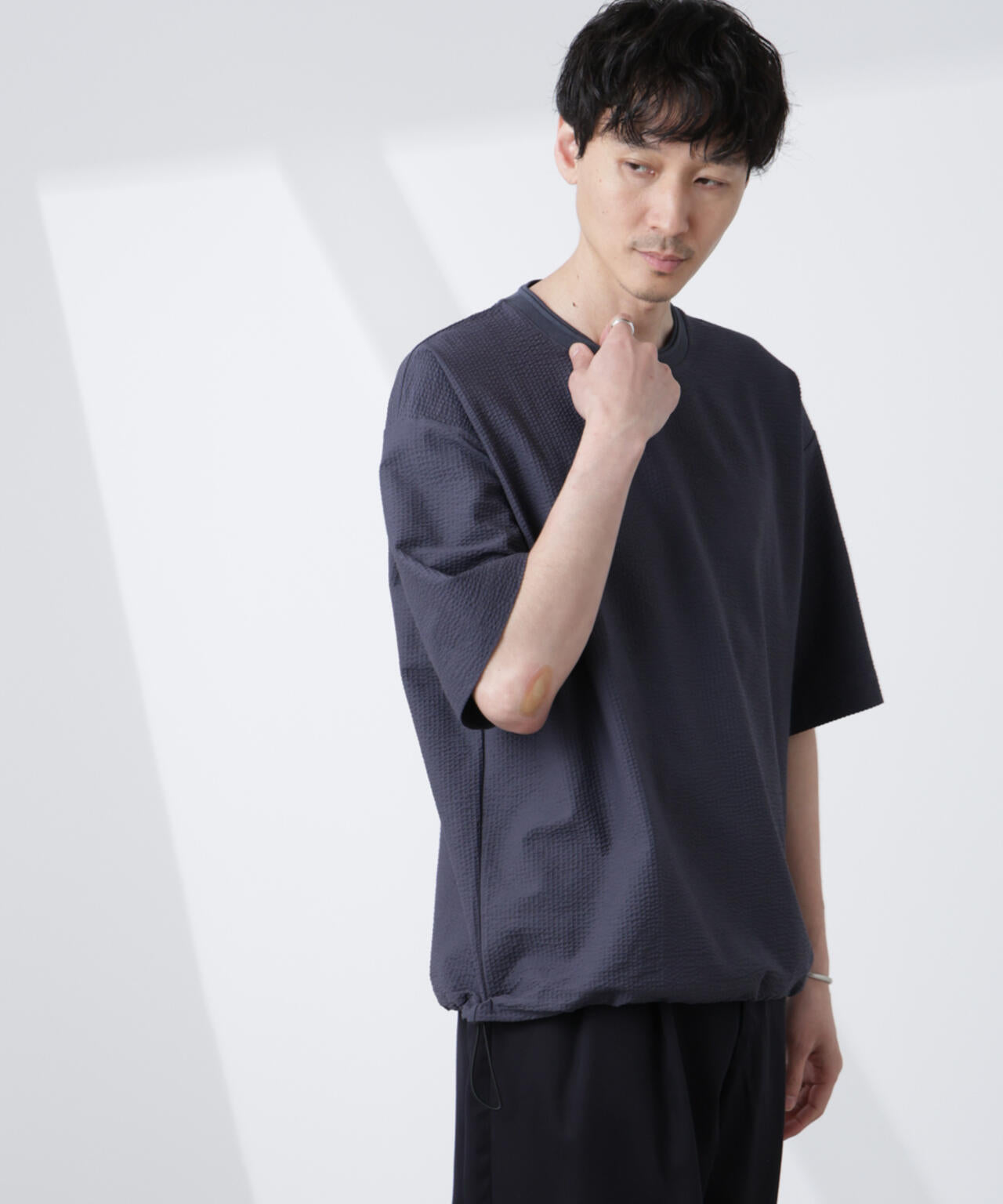 シルケットサッカーワイドTシャツ 半袖 6725124210