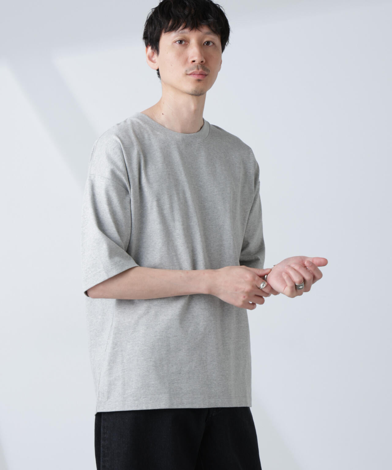 WEB限定/Anti Soaked(R) 汗染み防止 クルーネック ビッグシルエットTシャツ 6685124233