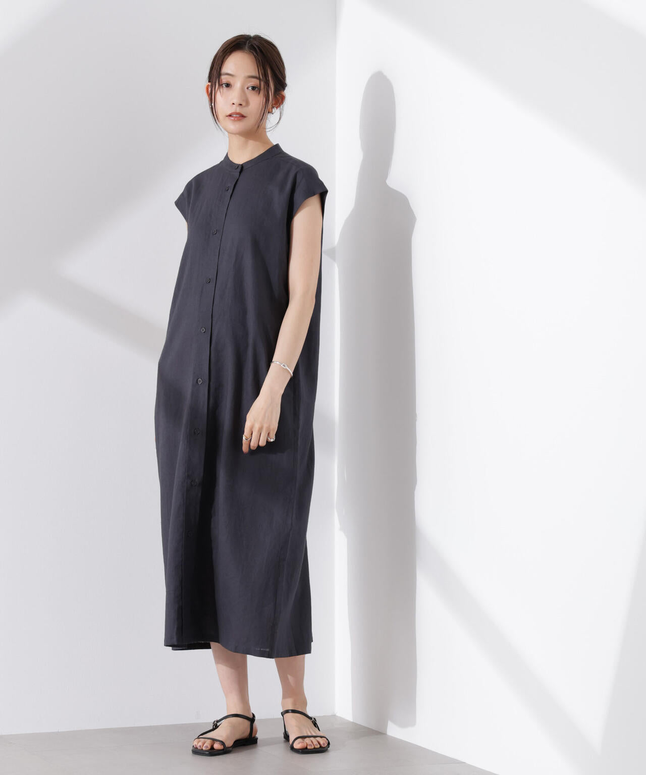 Anti Smell Linen フレンチスリーブワンピース 6735119314