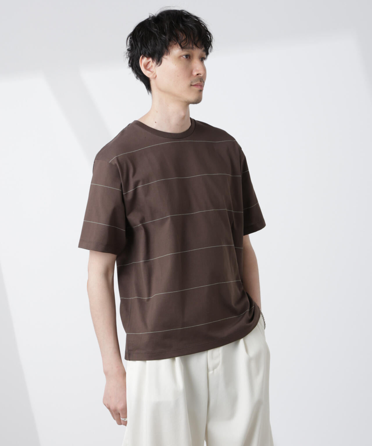 パネルボーダーTシャツ 半袖 6725124230