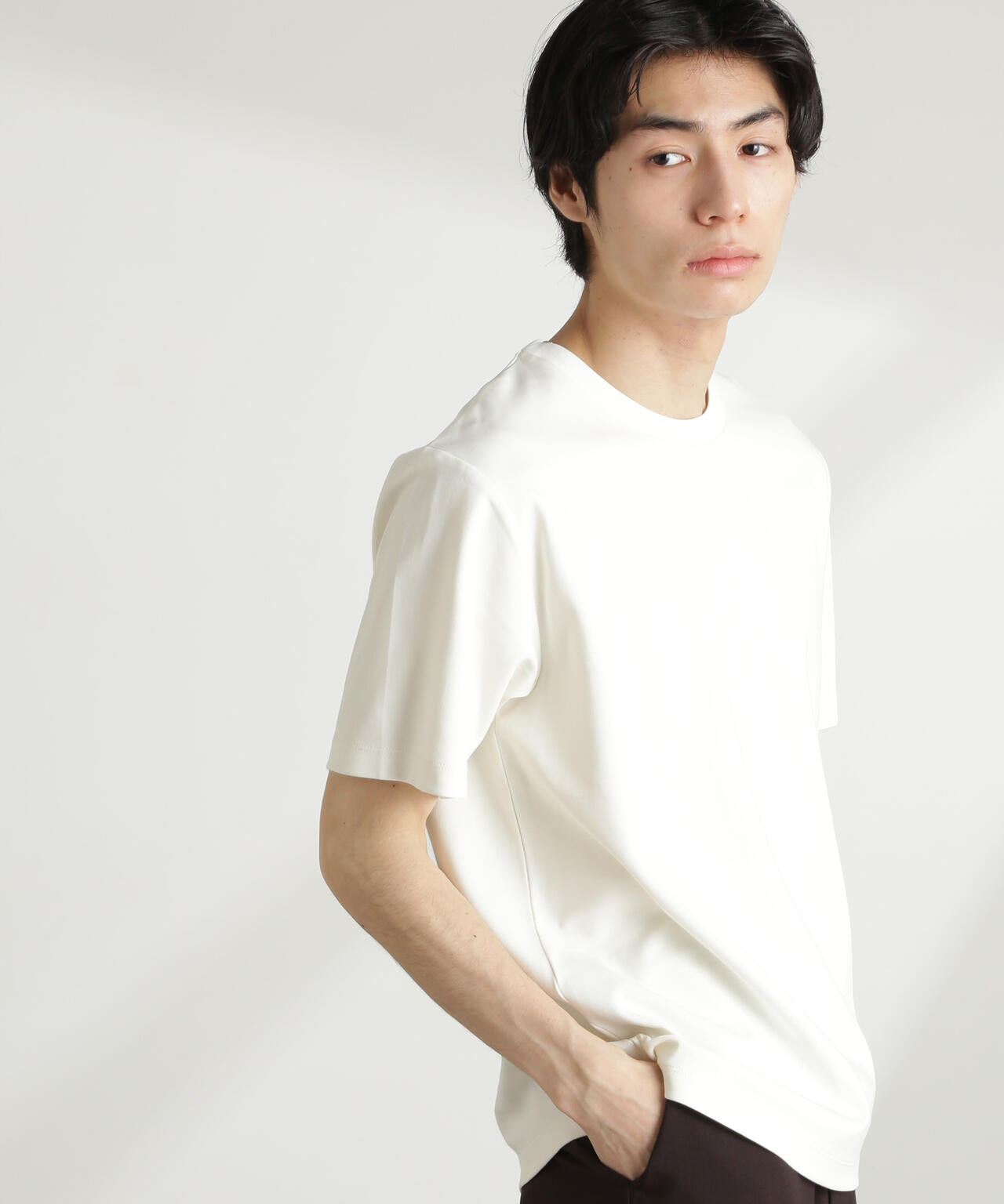 ダブルスムースクルーネックTシャツ 半袖 6725124211