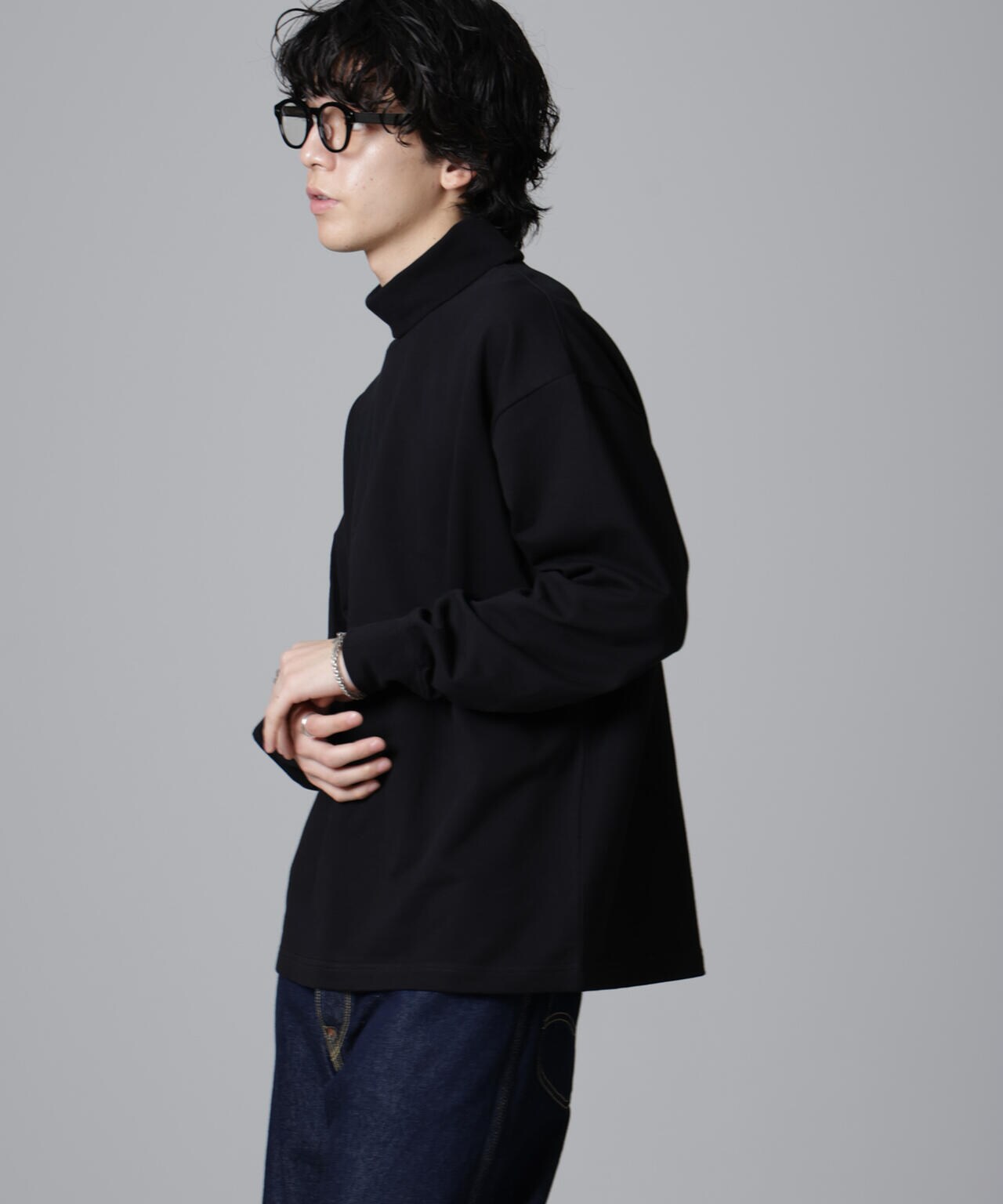 タートルカットミニ裏毛Tシャツ 長袖 6724223235