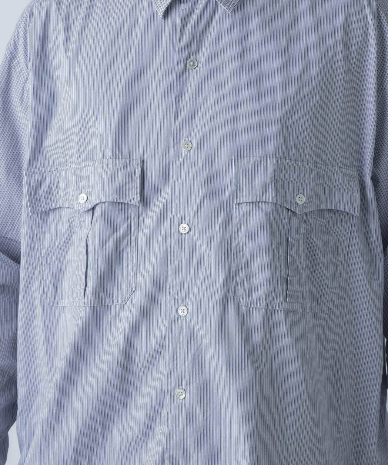 PORTER CLASSIC/ROLL UP STRIPE SHIRT 6704120089