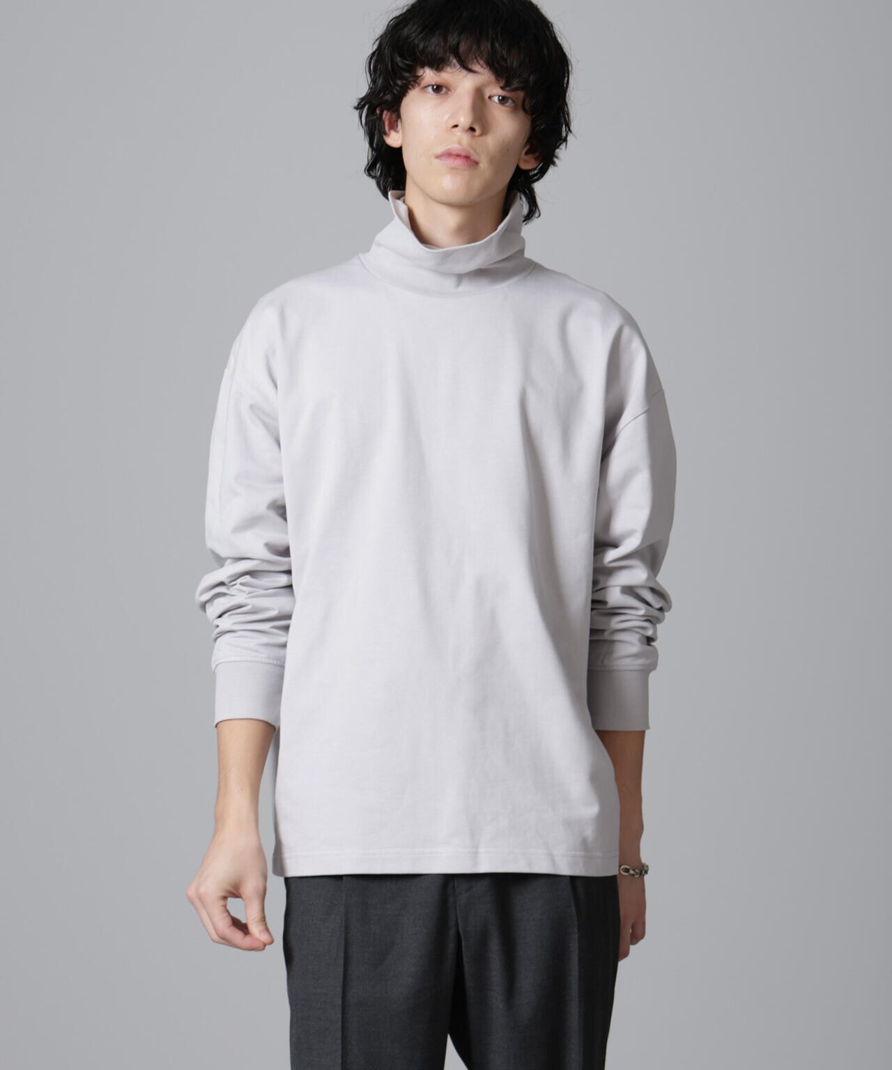 タートルカットミニ裏毛Tシャツ 長袖 6724223235