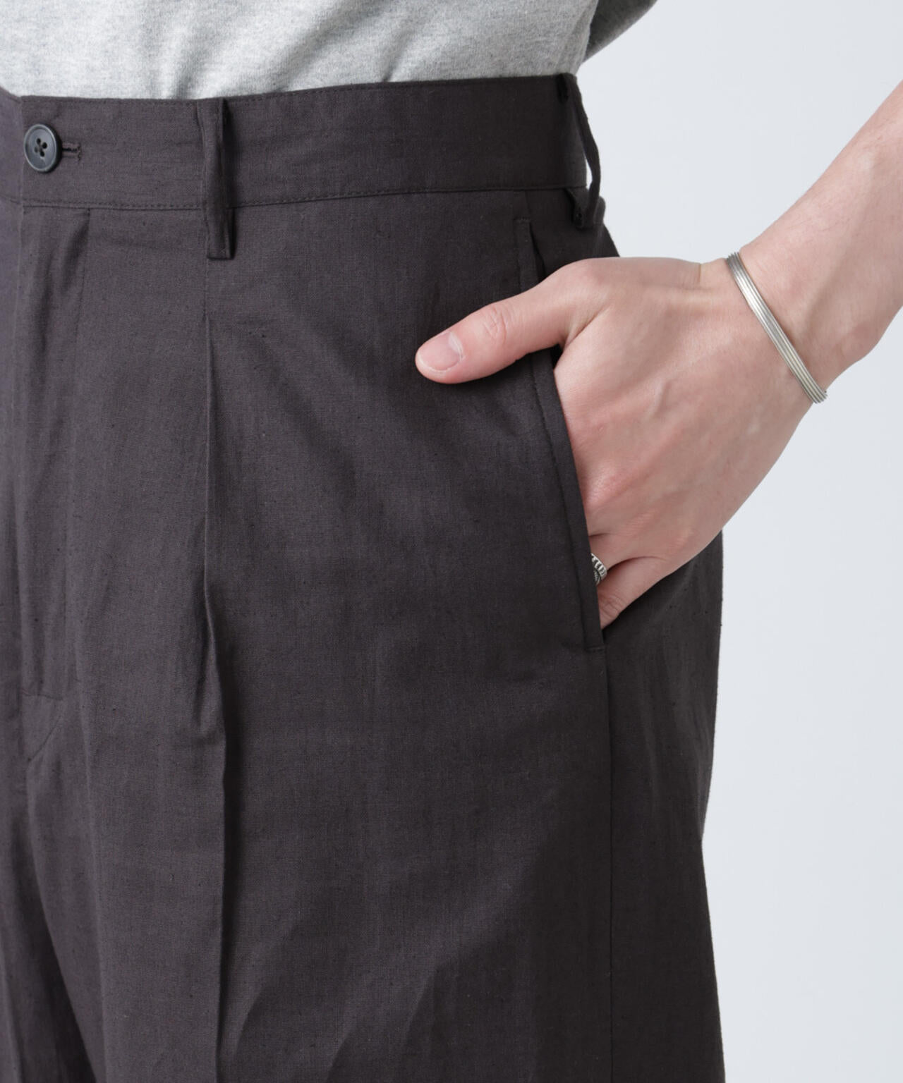 「BELGIUM LINEN FABRICS」リネンコットンストレートパンツ(セットアップ可) 6685127221