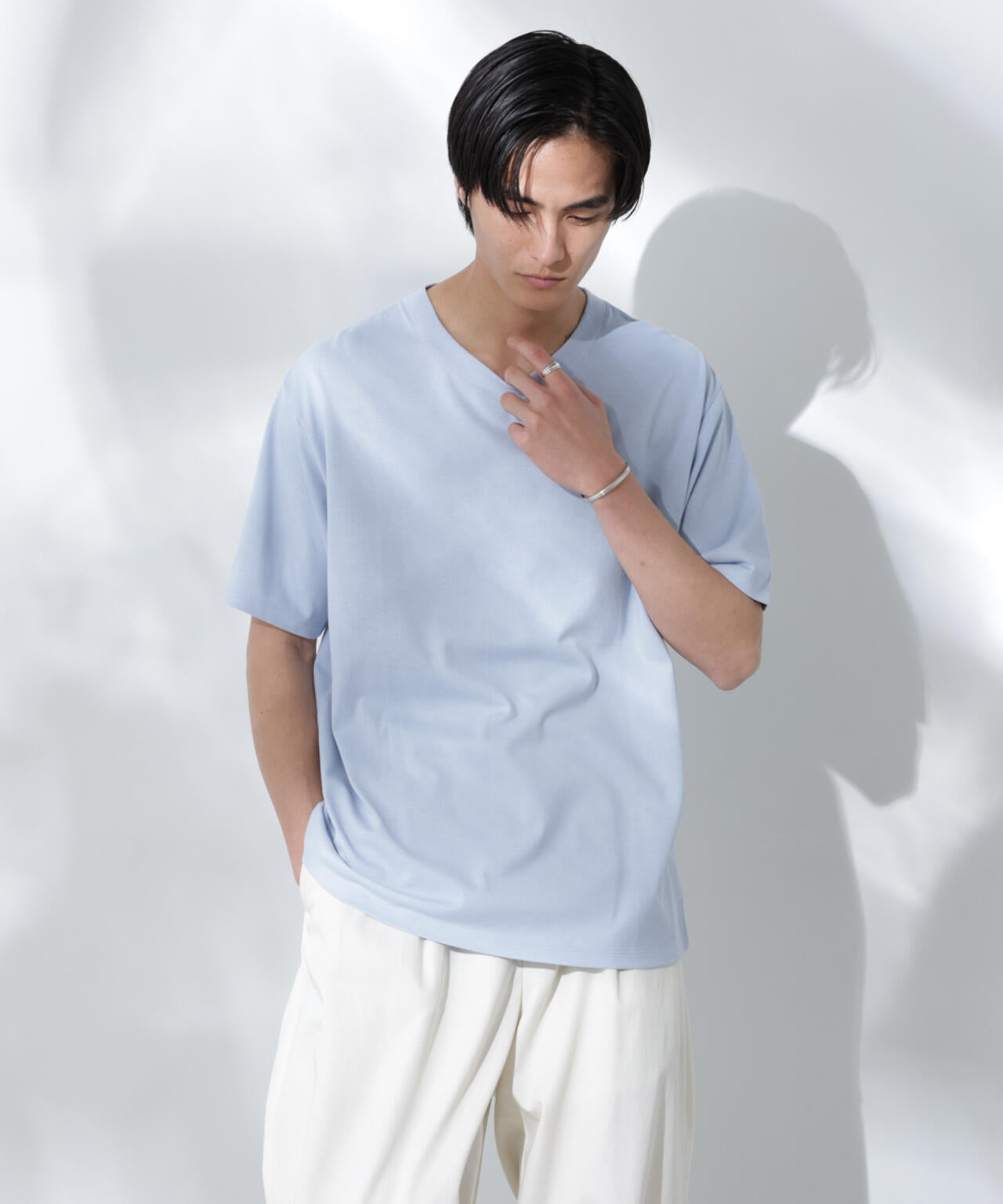 Anti Soaked(R)汗染み防止 De Light ミドルシルエットTシャツ 6685124211