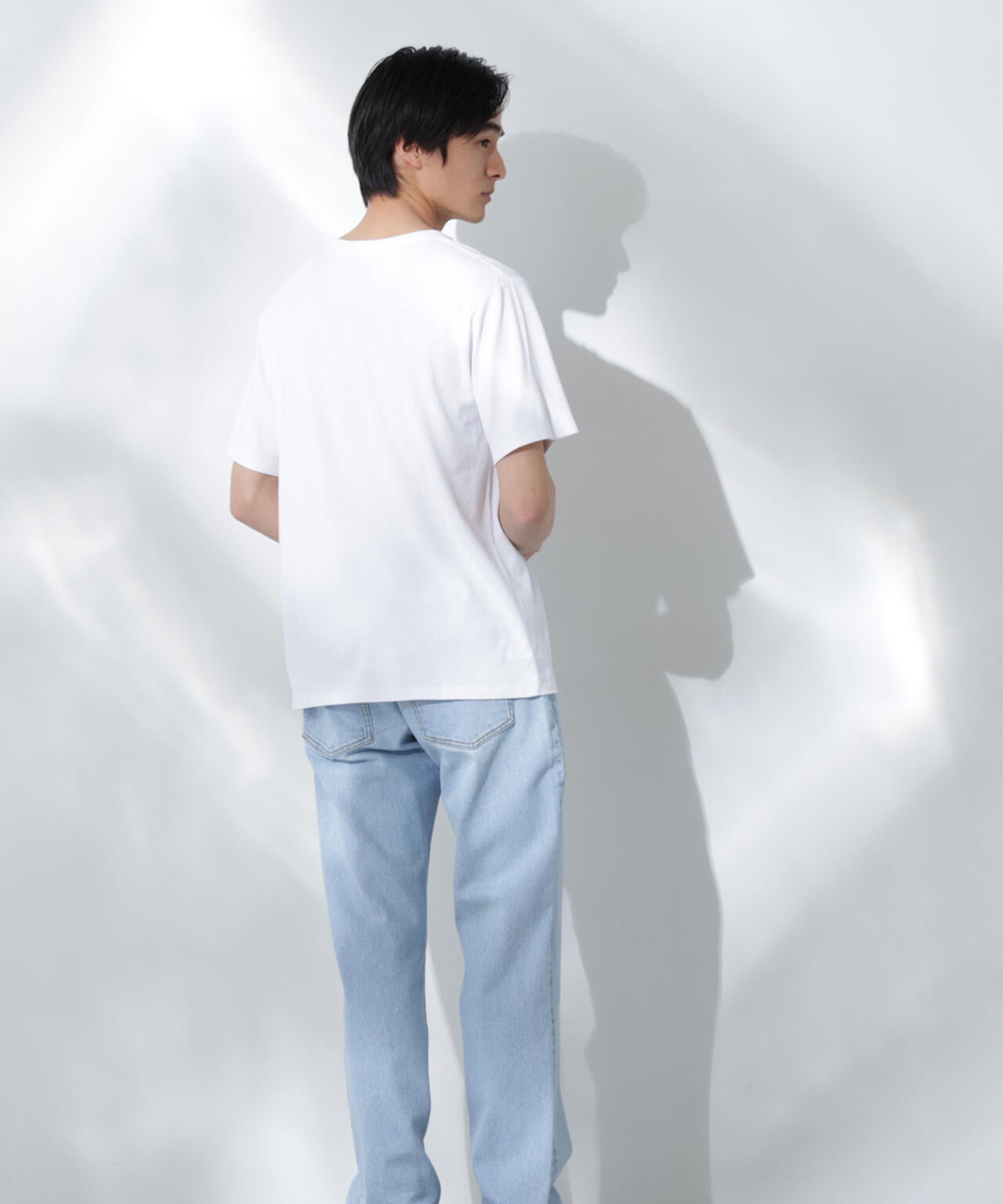 WEB限定/Anti Soaked(R) 汗染み防止 Vネック レギュラーシルエットTシャツ 6685124206