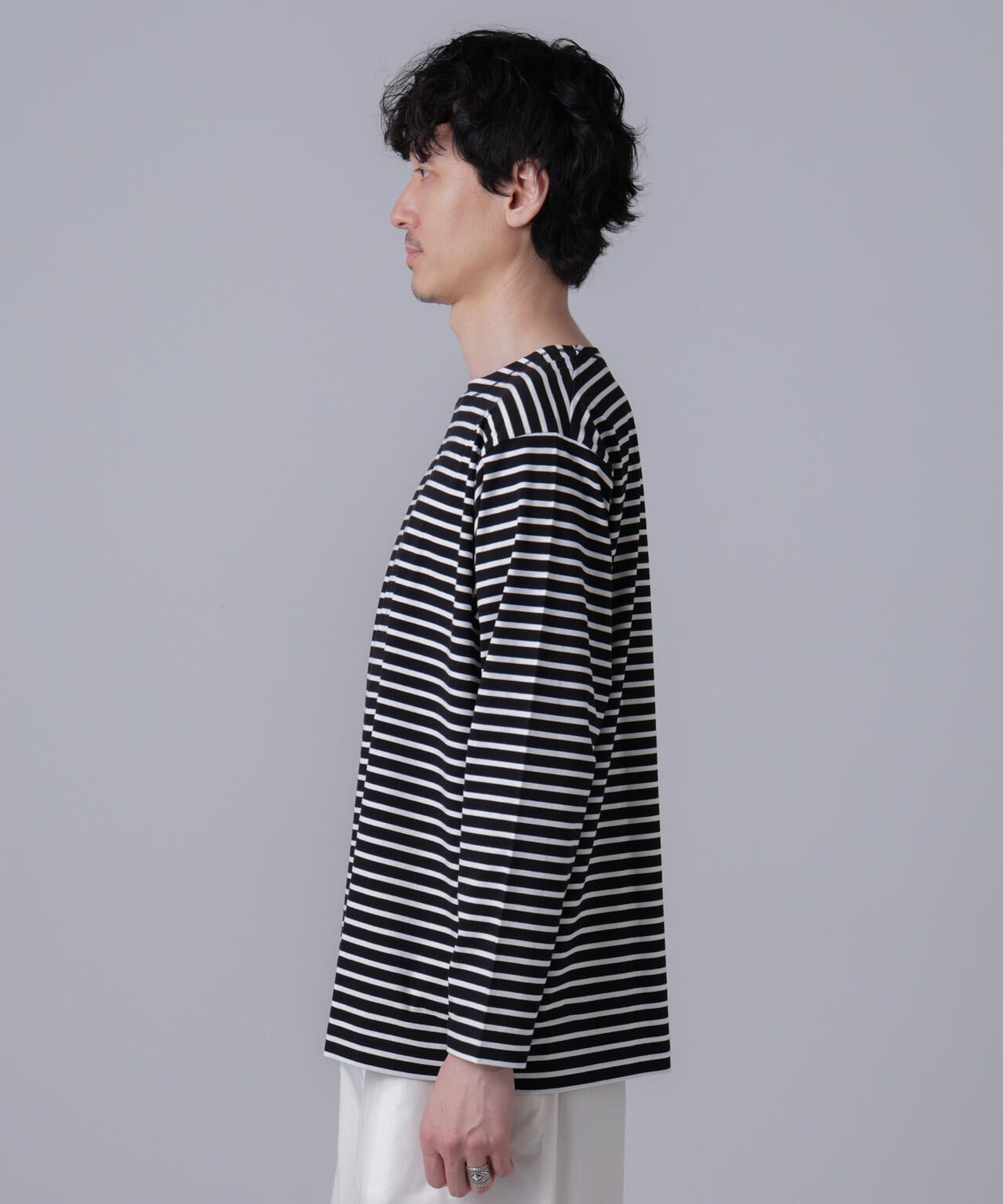 「NJ/CLUB」HOMESTOCKボーダーボートネックTシャツ 6684223201