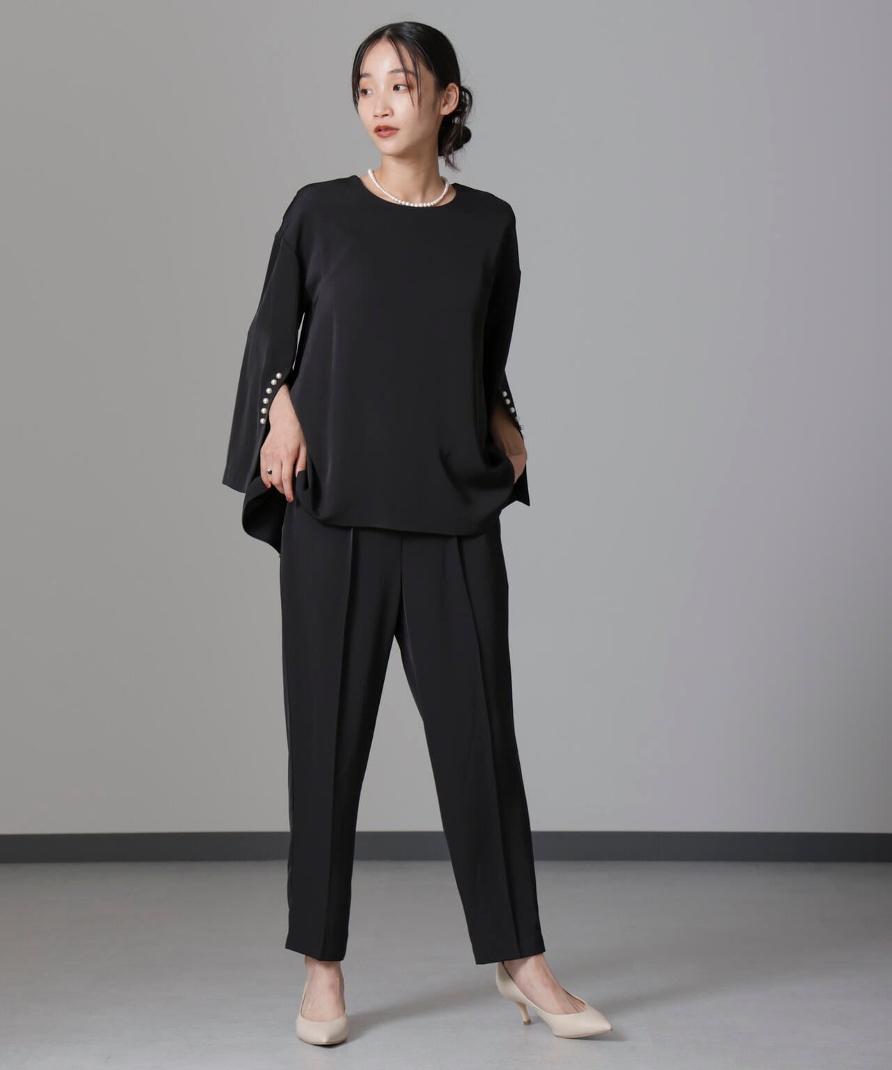 troisiemechaco/DOUBLE CLOTH セットアップパンツ 6714229002
