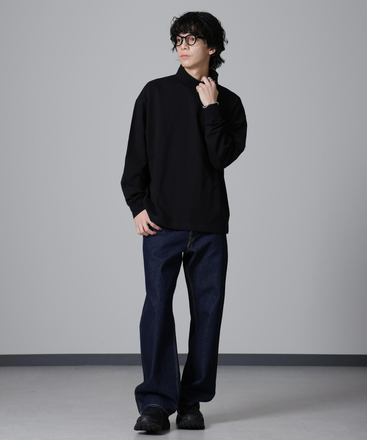 タートルカットミニ裏毛Tシャツ 長袖 6724223235
