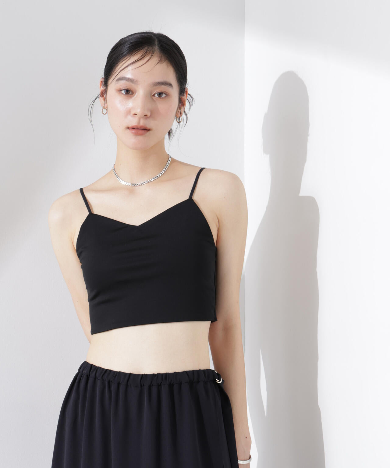 ストレッチポンチカップ付きブラトップキャミソール 6695124317