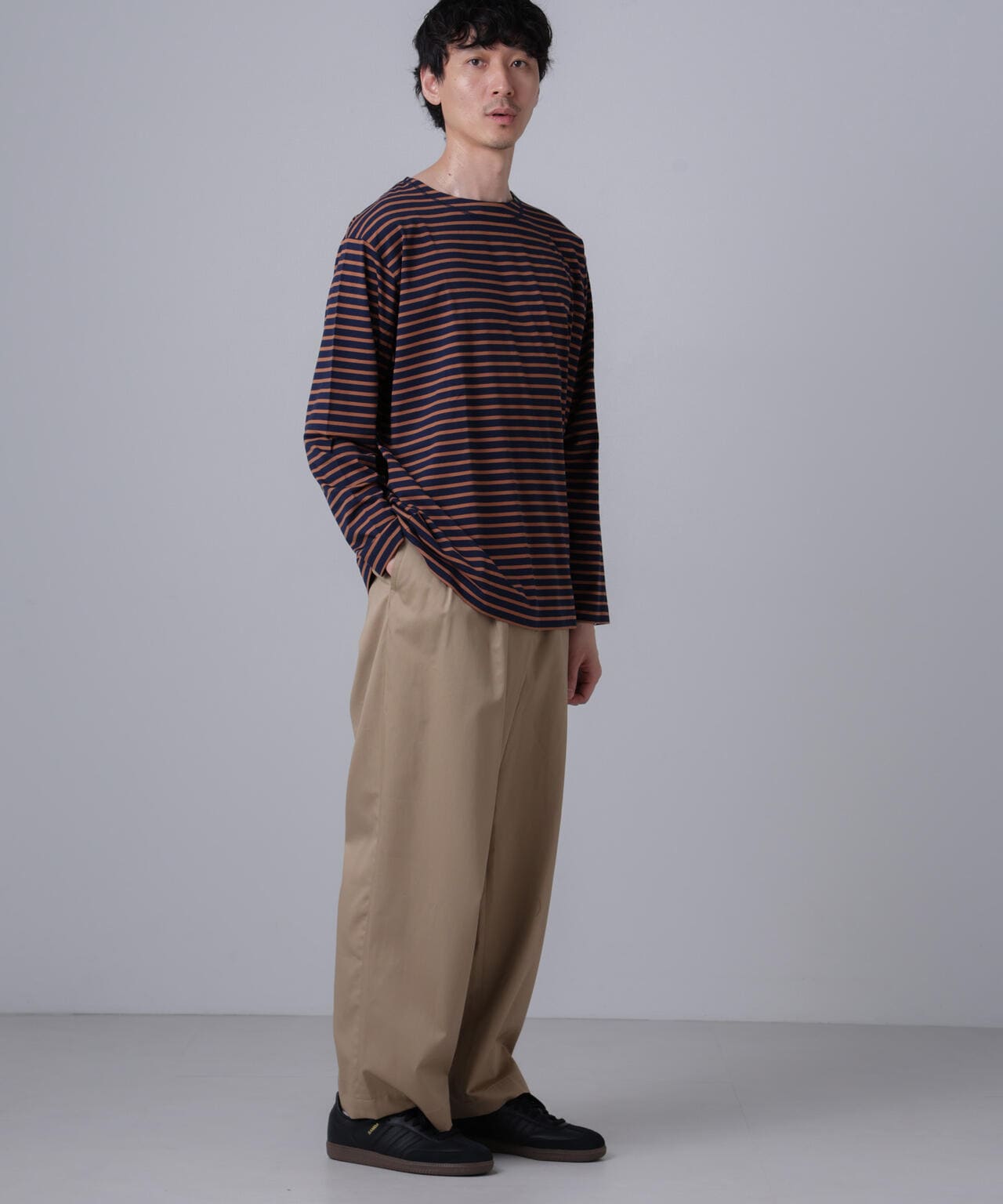 「NJ/CLUB」HOMESTOCKボーダーボートネックTシャツ 6684223201