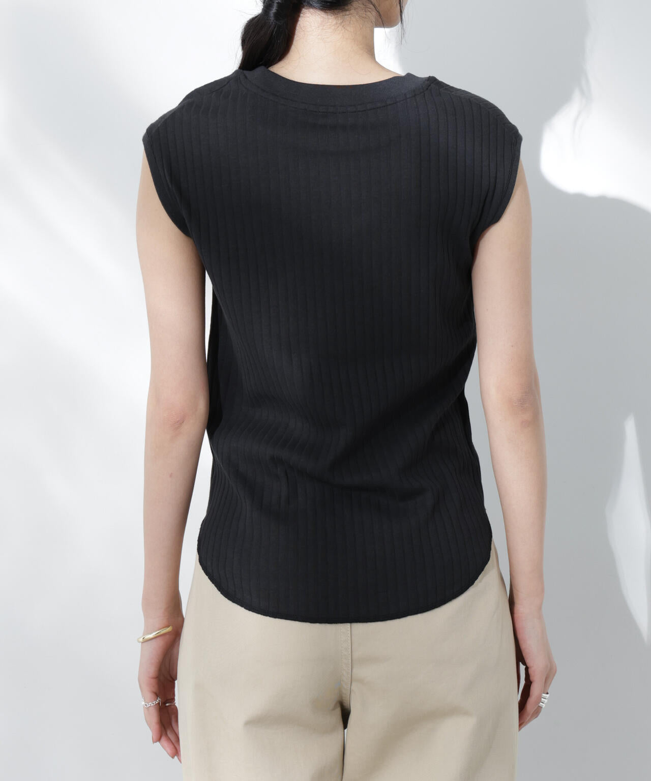 Anti Soaked(R) 汗染み防止リブノースリーブTシャツ(セットアップ可) 6695124305