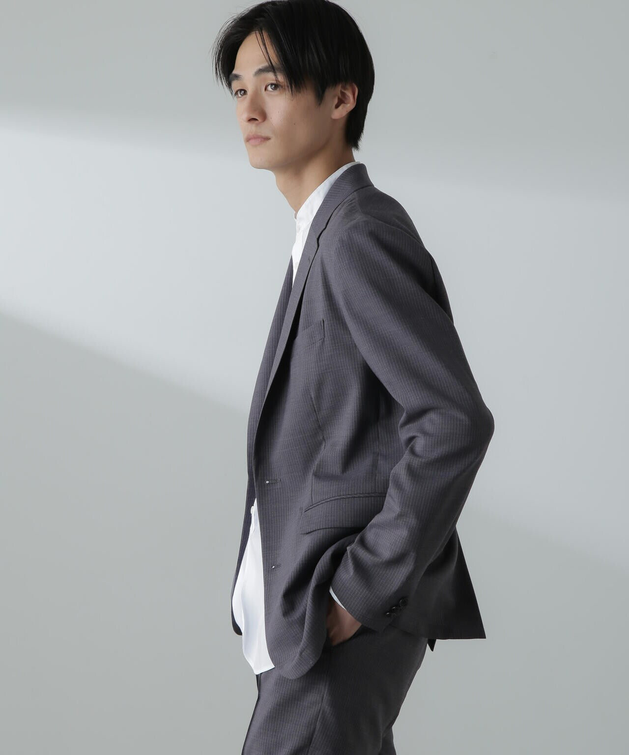 「N JACKET」サマーウールTWストライプジャケット(セットアップ可) 6684117202