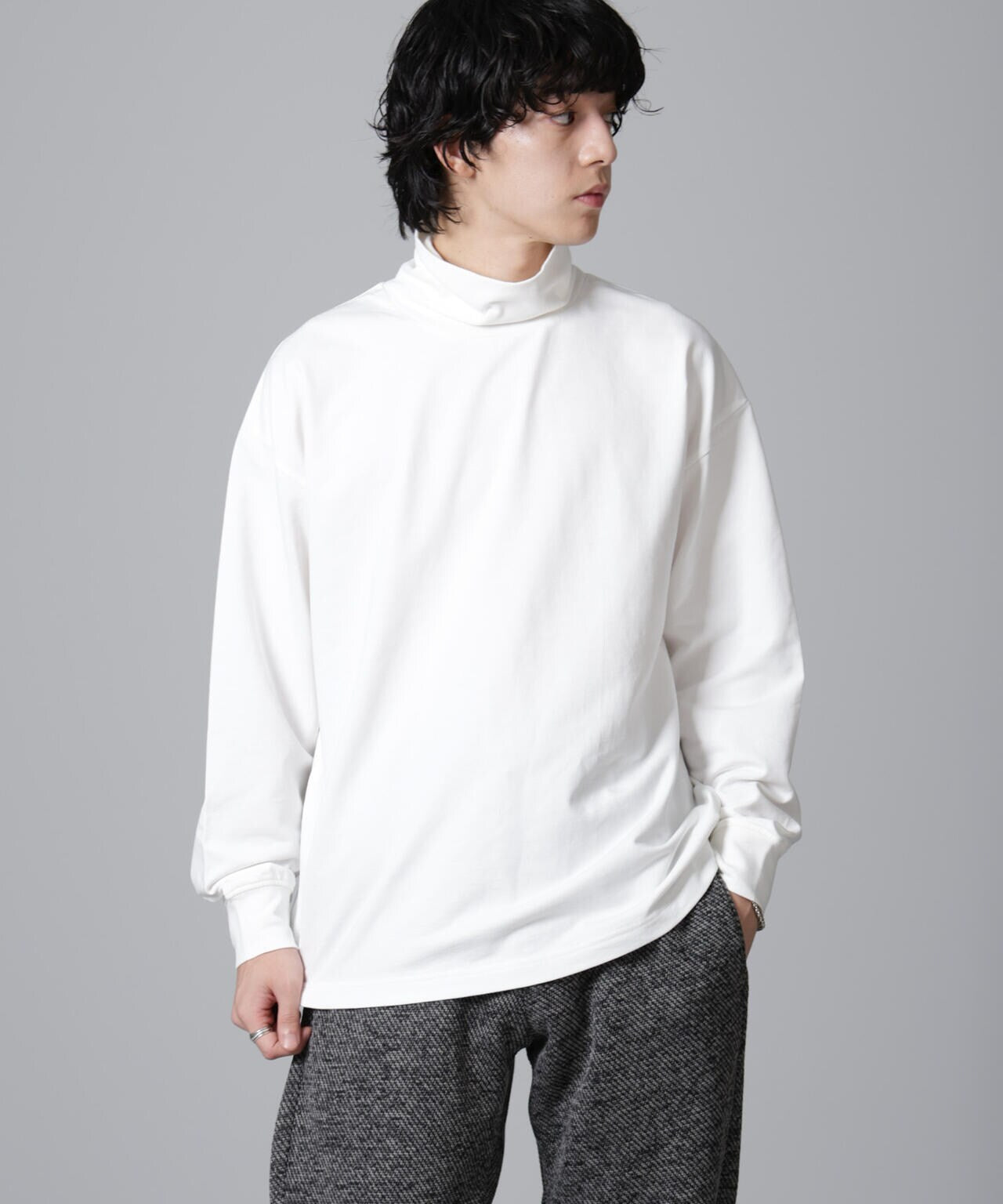 タートルカットミニ裏毛Tシャツ 長袖 6724223235
