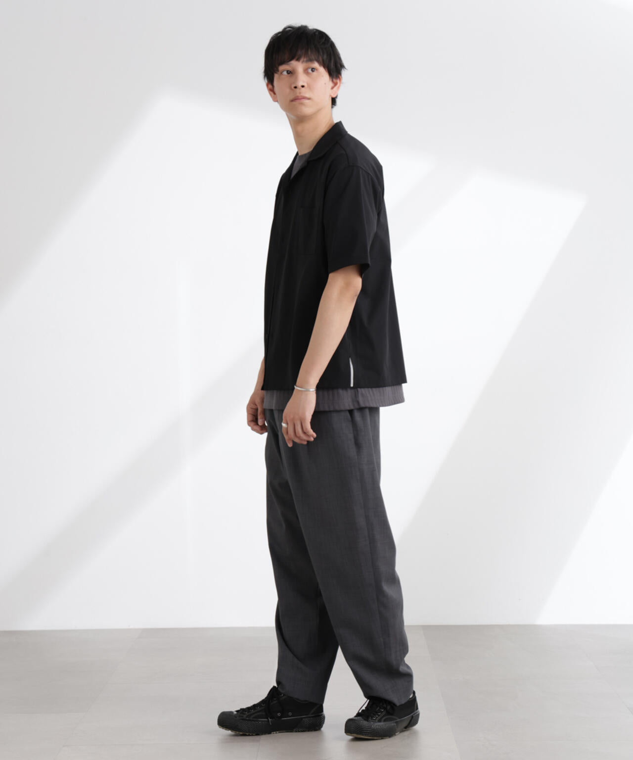 ドライジャージーオープンカラーシャツ 半袖(セットアップ可) 6725121216
