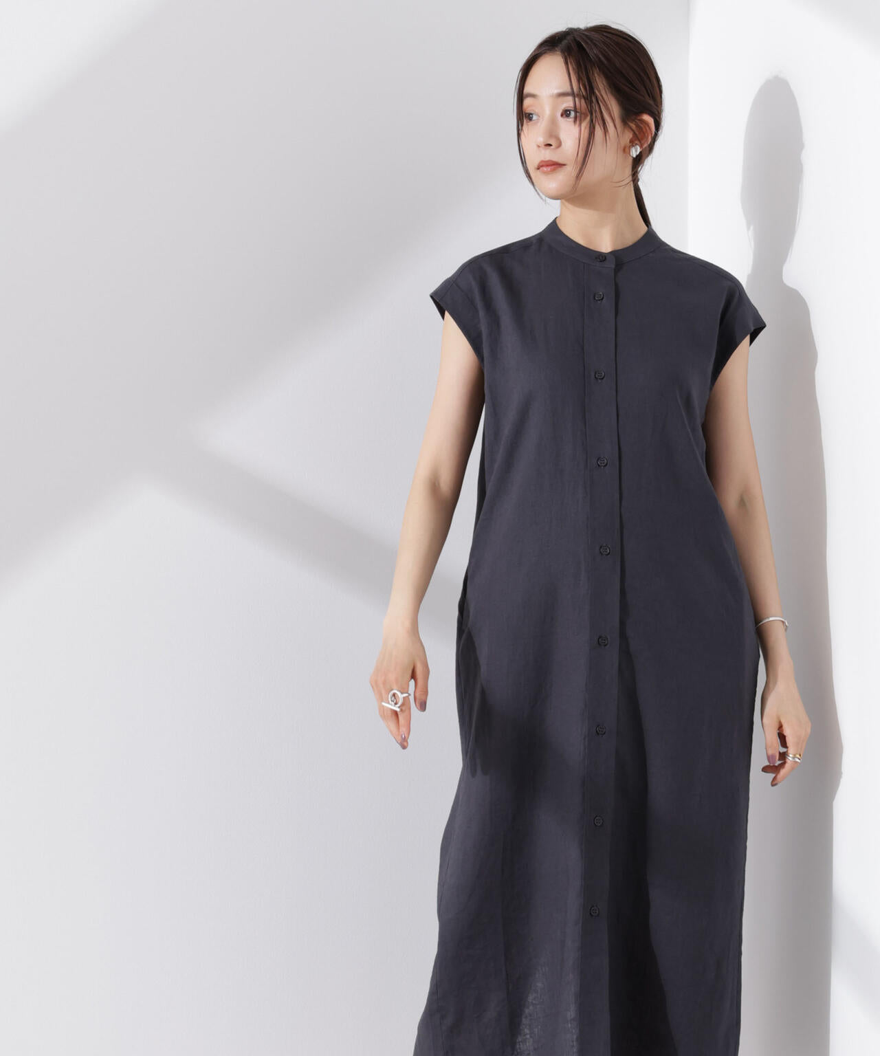Anti Smell Linen フレンチスリーブワンピース 6735119314