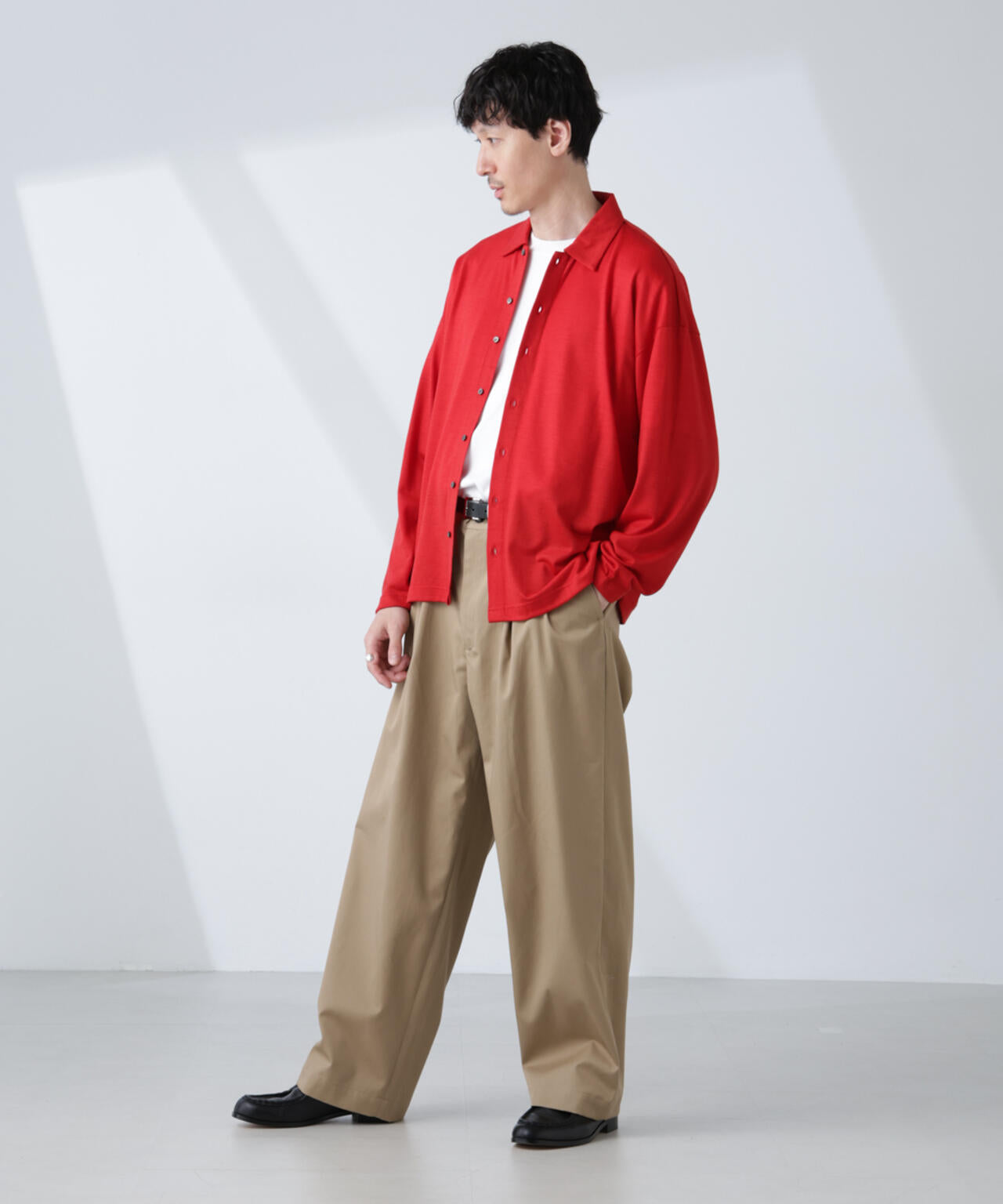 「ALL-DAYS COMFORT 100% WOOL」 シャツカーディガン 6685123223