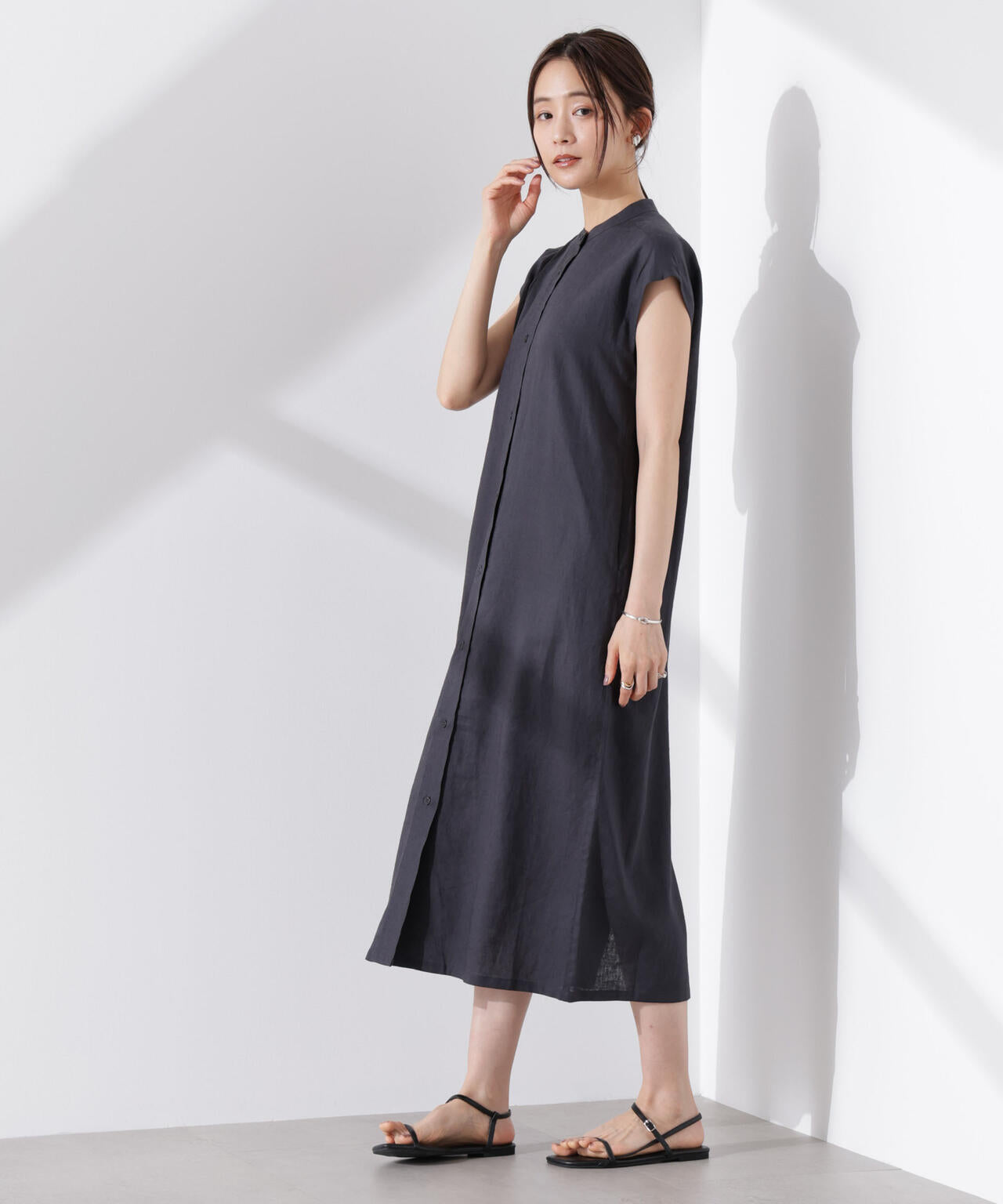 Anti Smell Linen フレンチスリーブワンピース 6735119314
