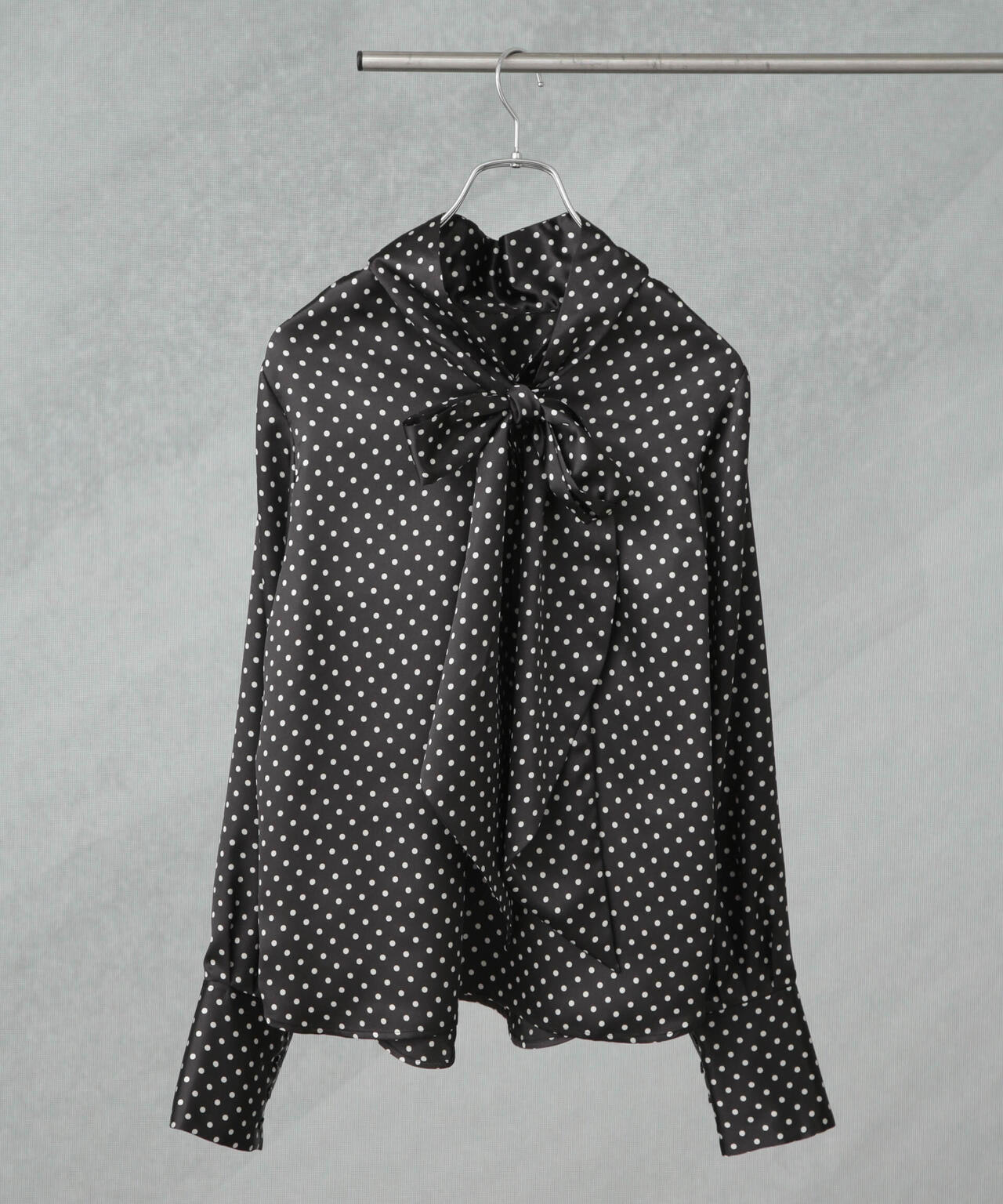 RhodolirioN/Bow Blouse - Polka Dots Sateen 6715120030