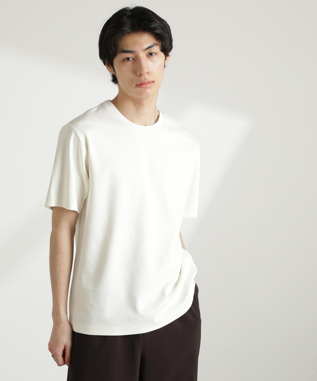 ダブルスムースクルーネックTシャツ 半袖 6725124211