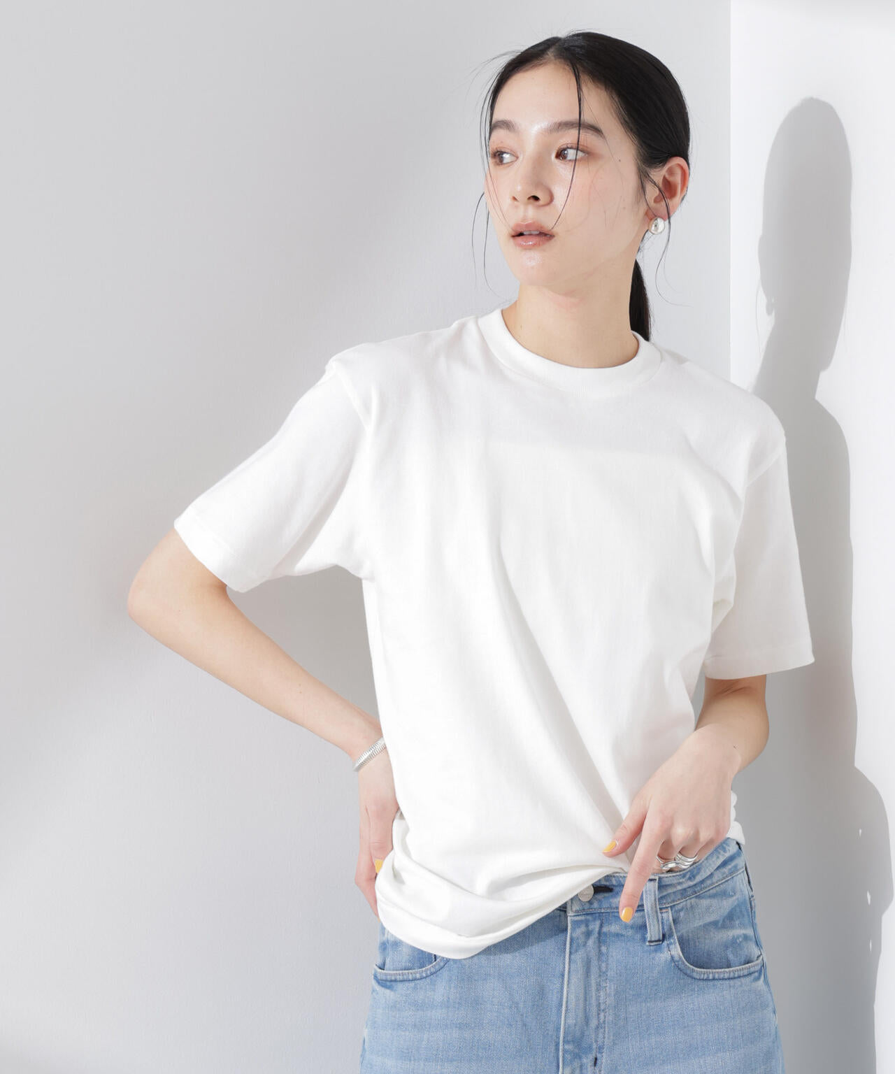 Hanes/1P T-SHIRTS SHIRO クルーネックTシャツ 6715124010