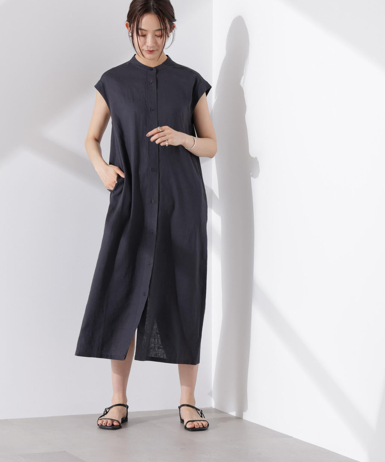Anti Smell Linen フレンチスリーブワンピース 6735119314