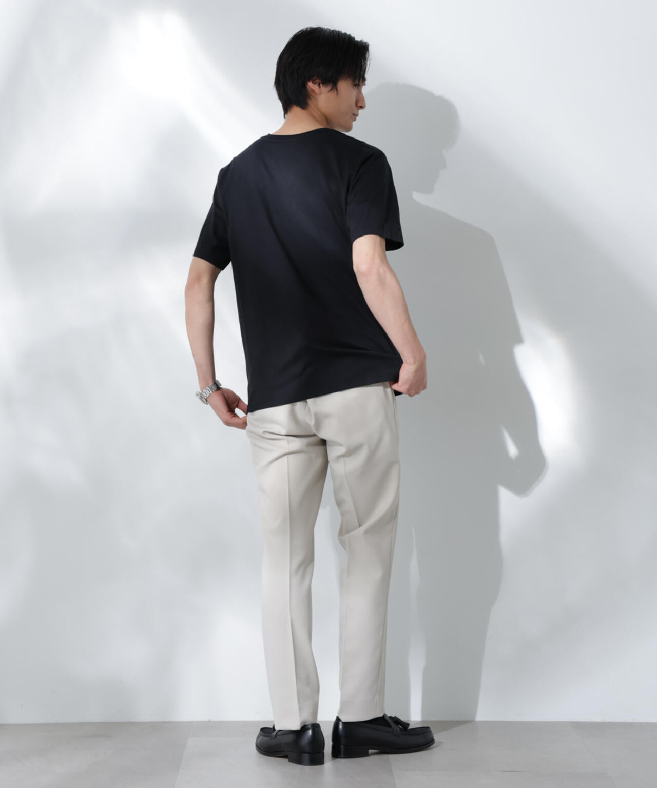 WEB限定/Anti Soaked(R) 汗染み防止 Vネック レギュラーシルエットTシャツ 6685124206