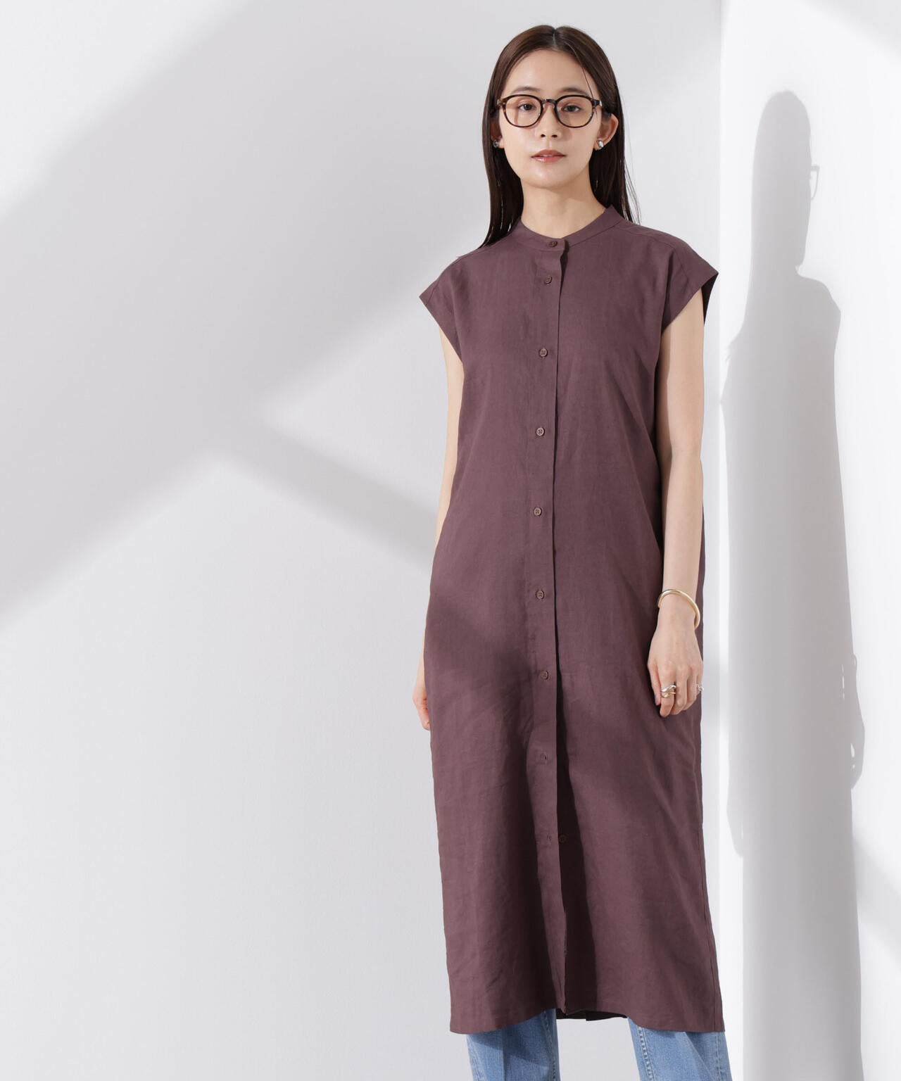 Anti Smell Linen フレンチスリーブワンピース 6735119314